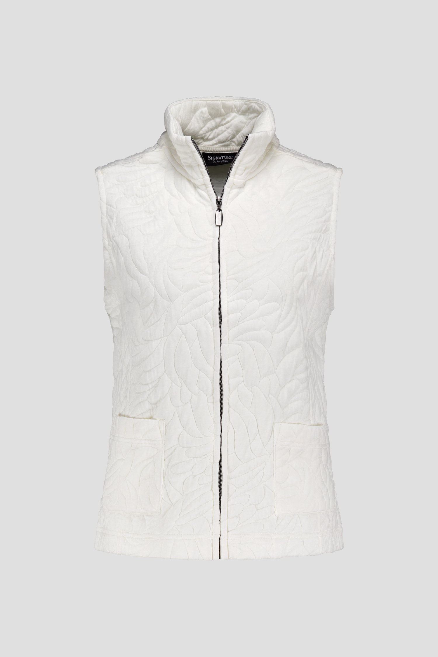 Gilet sans manches écru de Signature pour Femmes