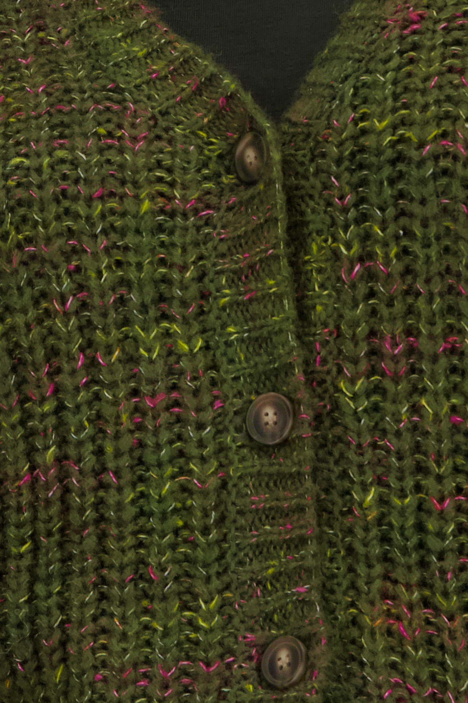 Gilet tricoté vert foncé de Fransa pour Femmes