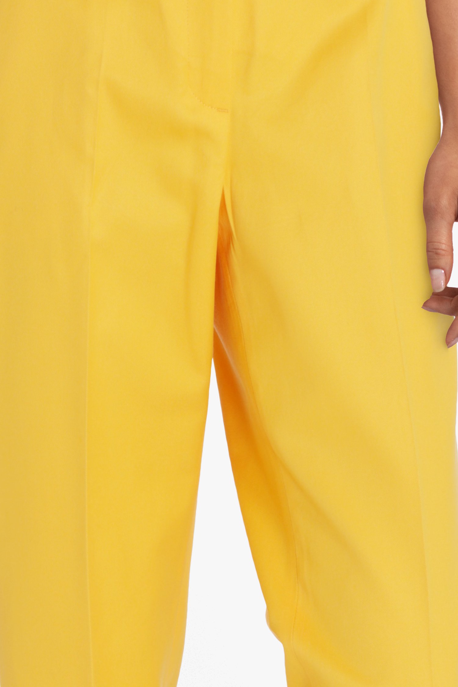 Goudgele broek - straight fit van More & More voor Dames