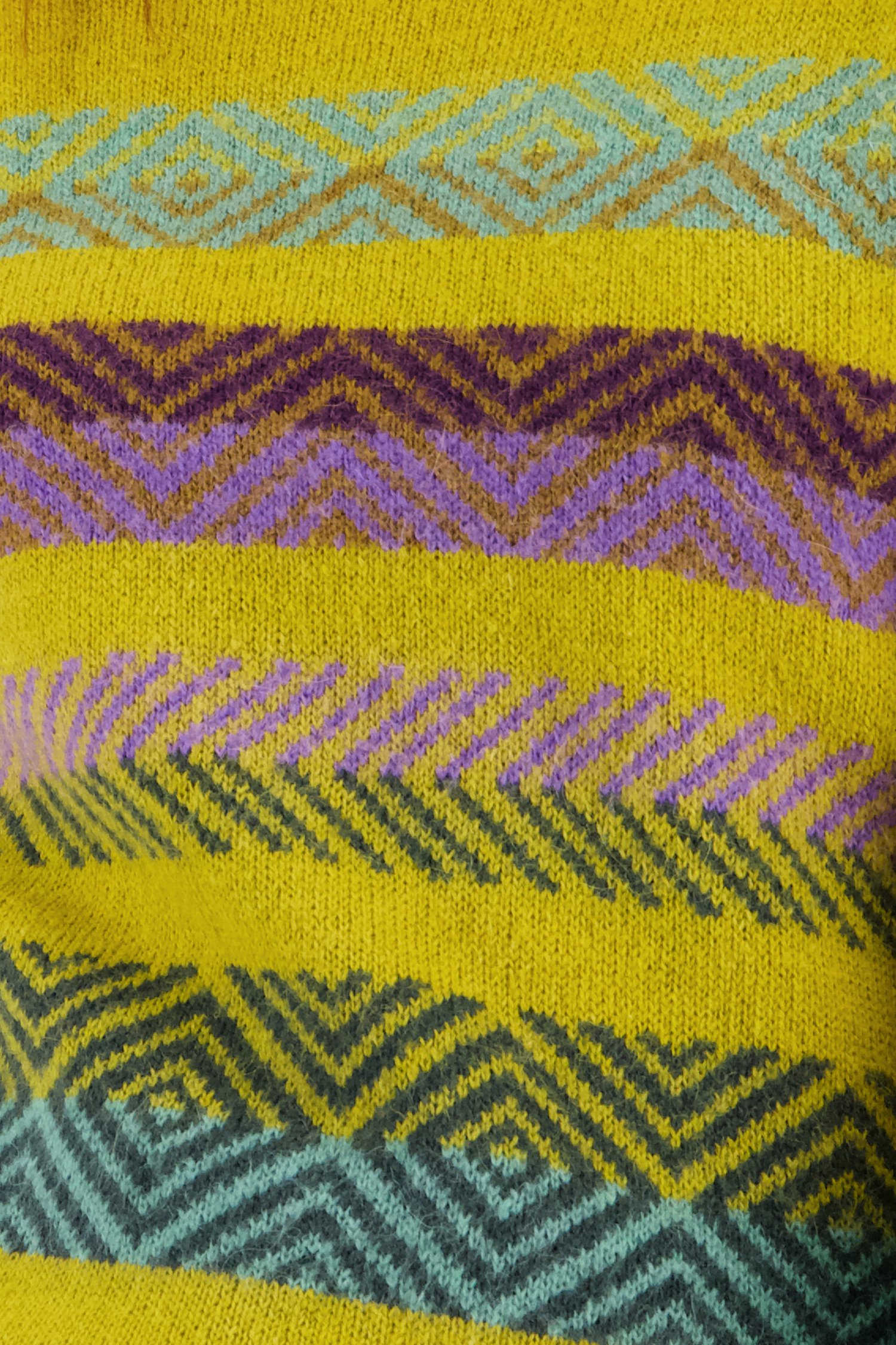 Goudkleurige gebreide trui met streepjes  van Libelle voor Dames