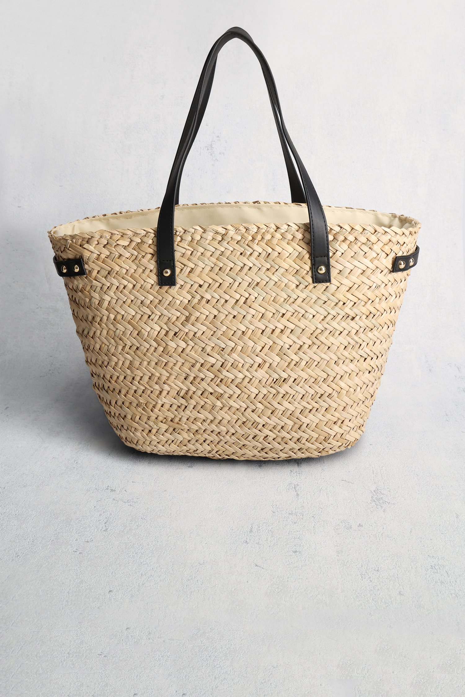 Grand sac tissé beige de Liberty Island pour Femmes