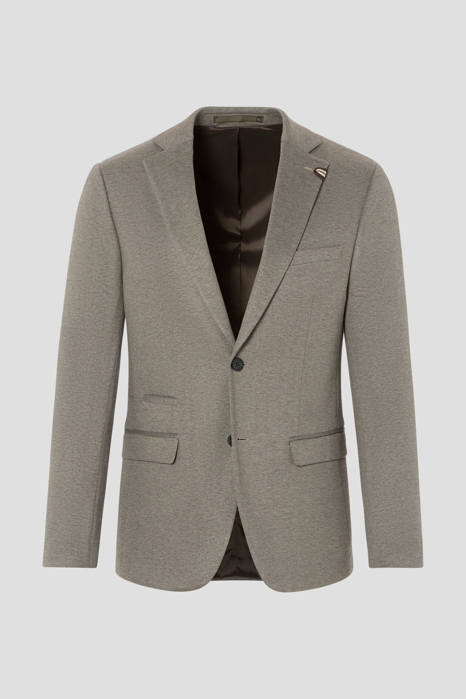 Productfoto 1 van Grijsbeige gemêleerde kostuumvest door Benvenuto voor Heren