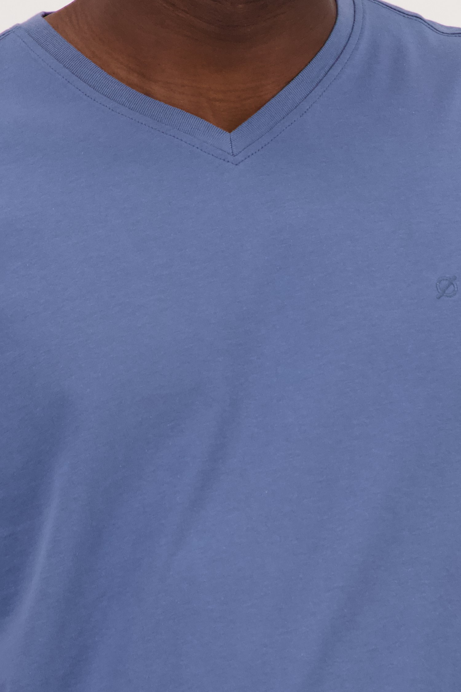 Grijsblauw T-shirt met V-hals van Liberty Island voor Heren