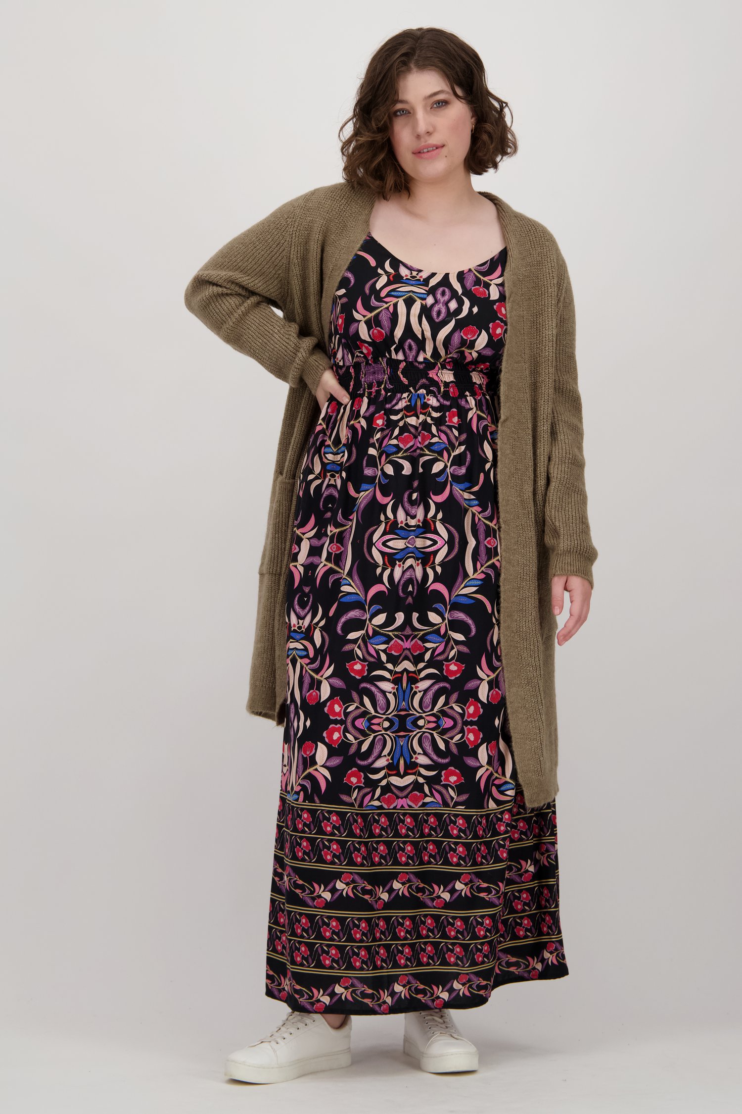 Grijsbruine lange cardigan van Only Carmakoma voor Dames