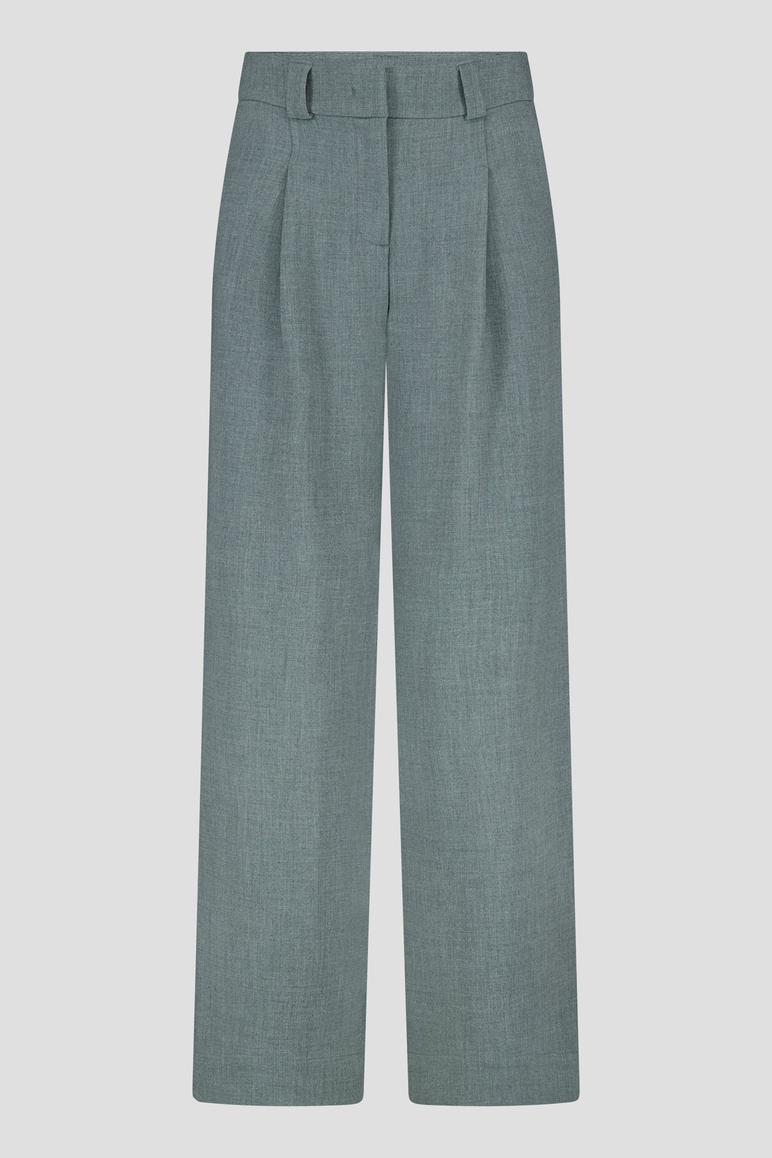 Grijsgroene wijde broek van Louise voor Dames