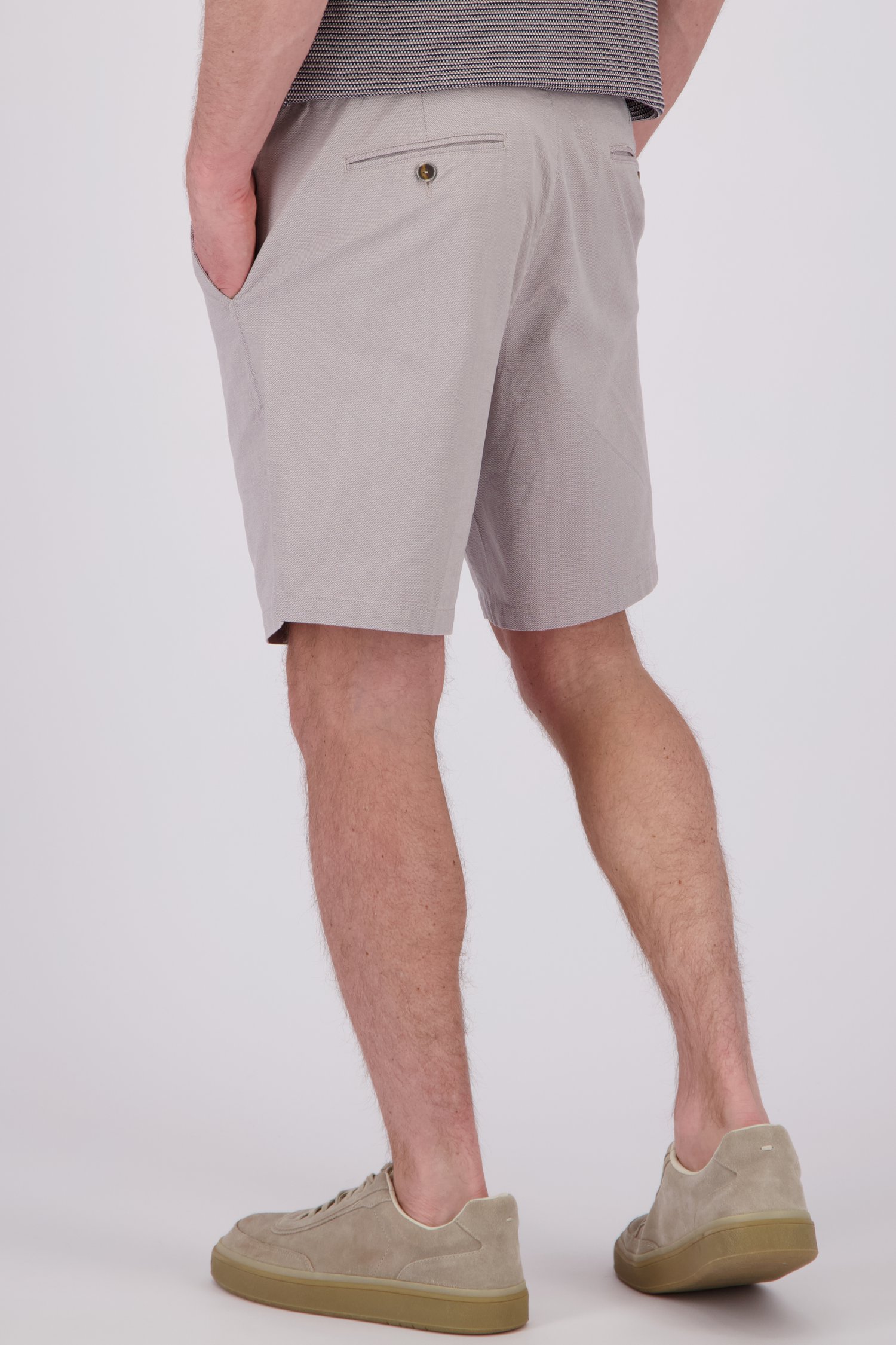 Grijze bermuda met elastische tailleband van Dansaert Blue voor Heren