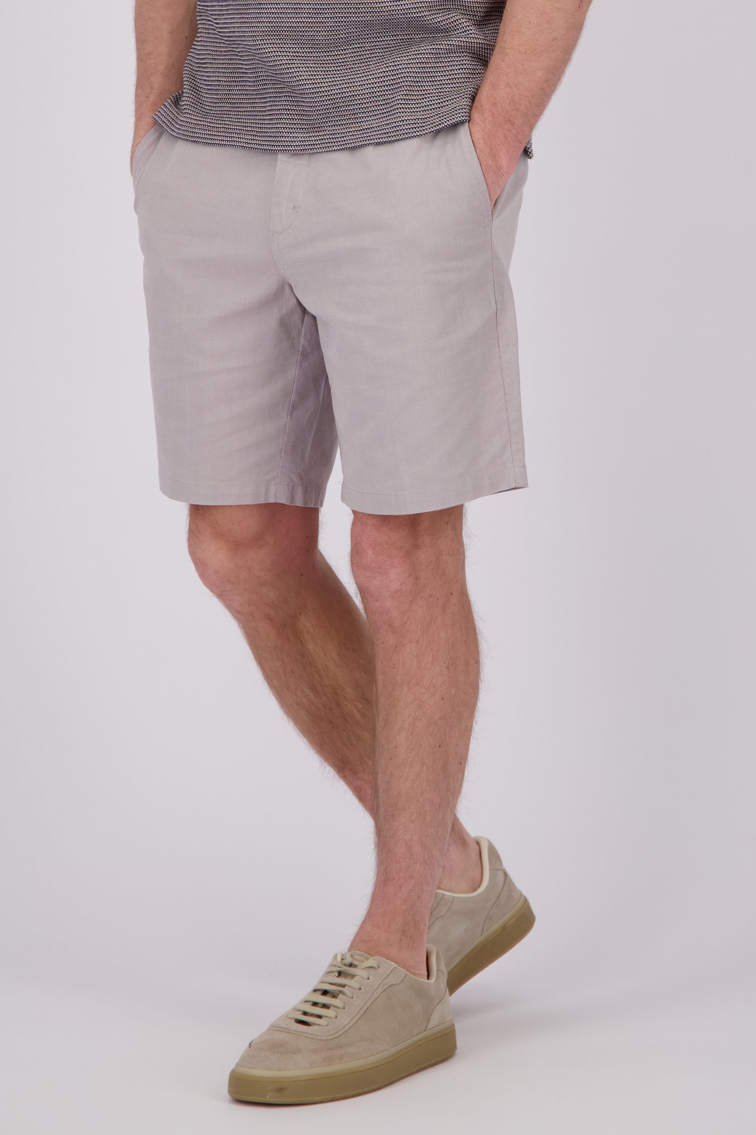 Grijze bermuda met elastische tailleband van Dansaert Blue voor Heren