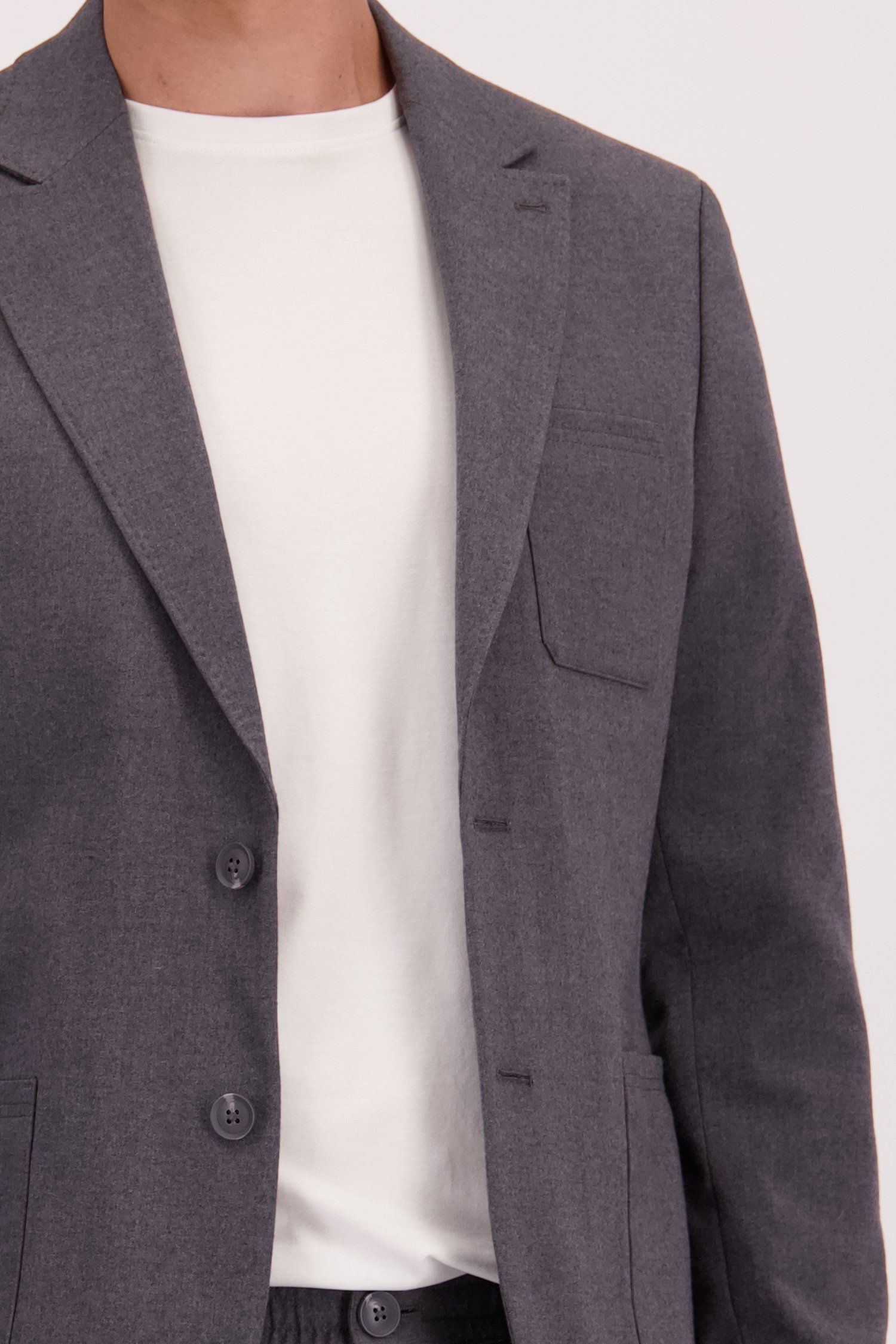 Detail van Grijze blazer door Casual Five voor Heren