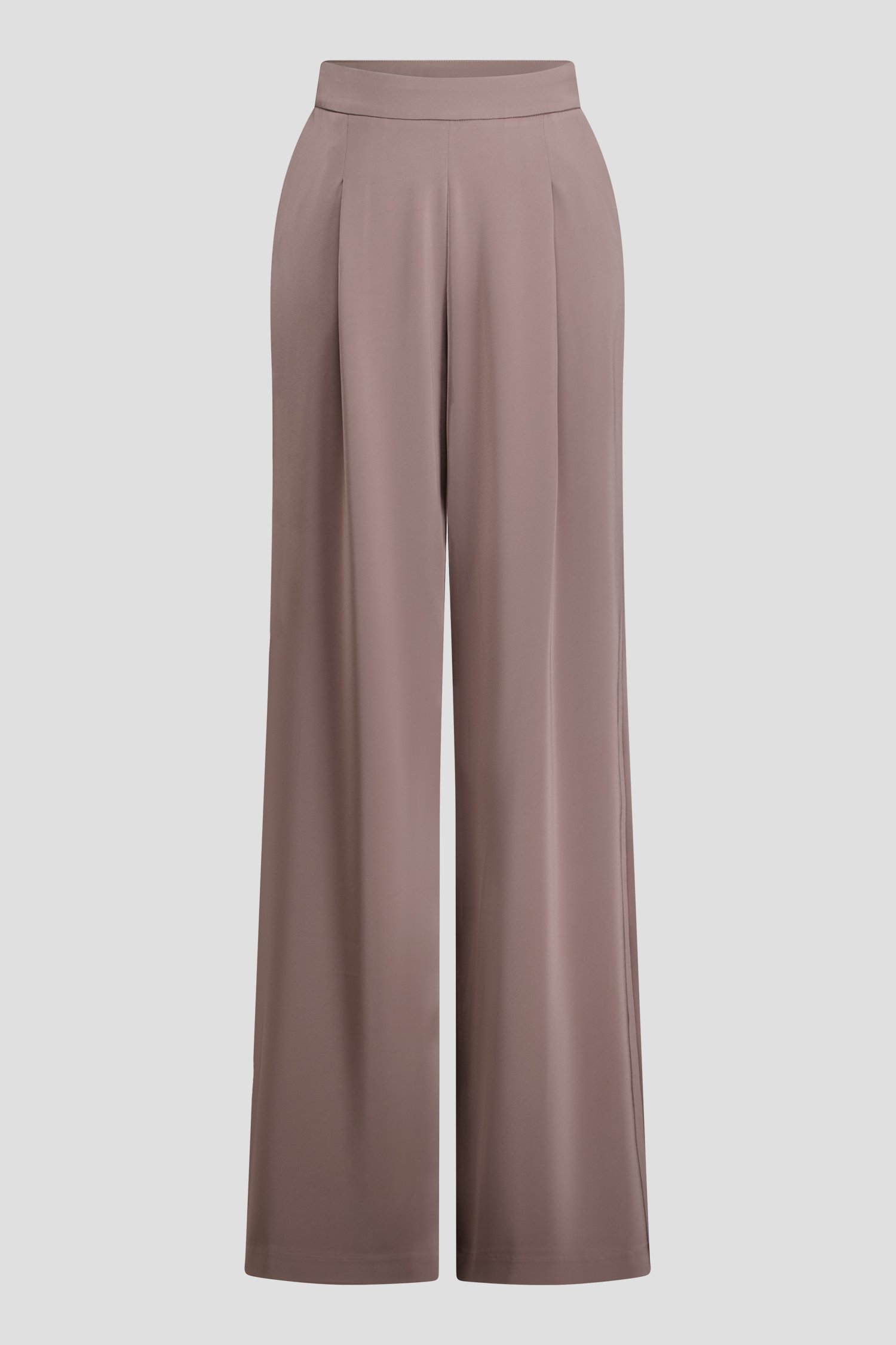 Productfoto 1 van Grijze broek met satin look  door D'Auvry voor Dames