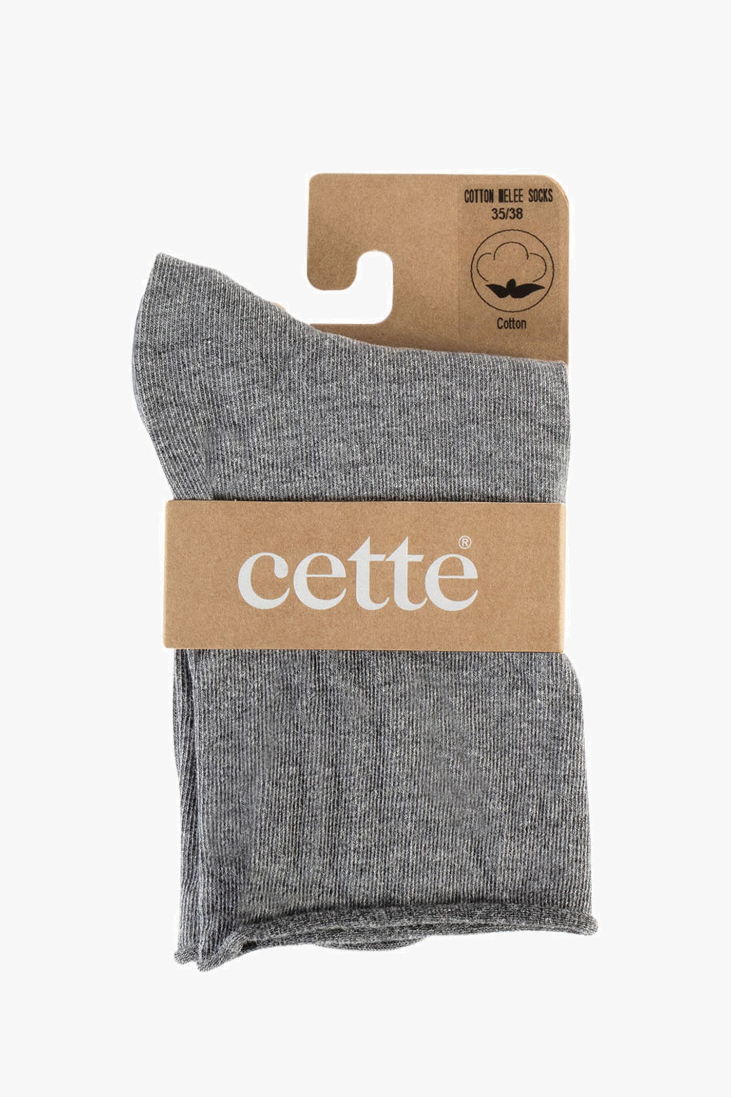 Grijze effen sokken van Cette voor Dames