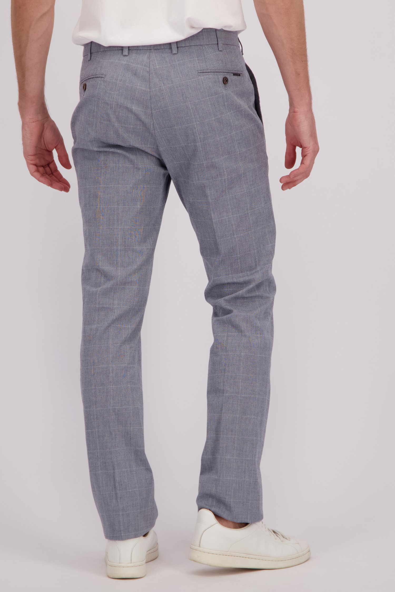 Grijze geruite chino - Vancouver - Regular fit van Brassville voor Heren
