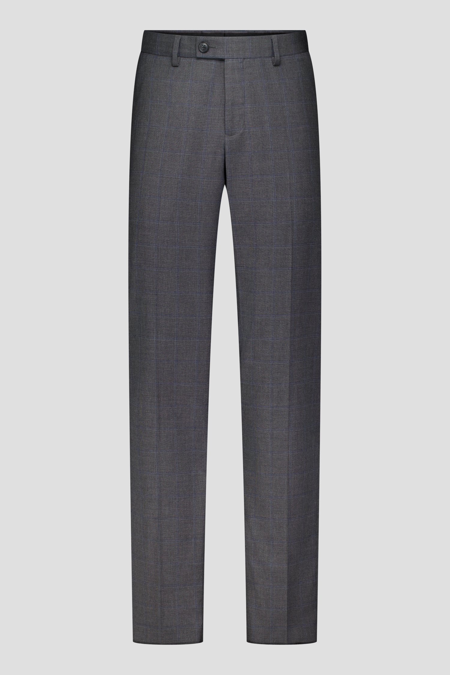 Grijze geruite kostuumbroek - Serge - Slim fit van Dansaert Black voor Heren