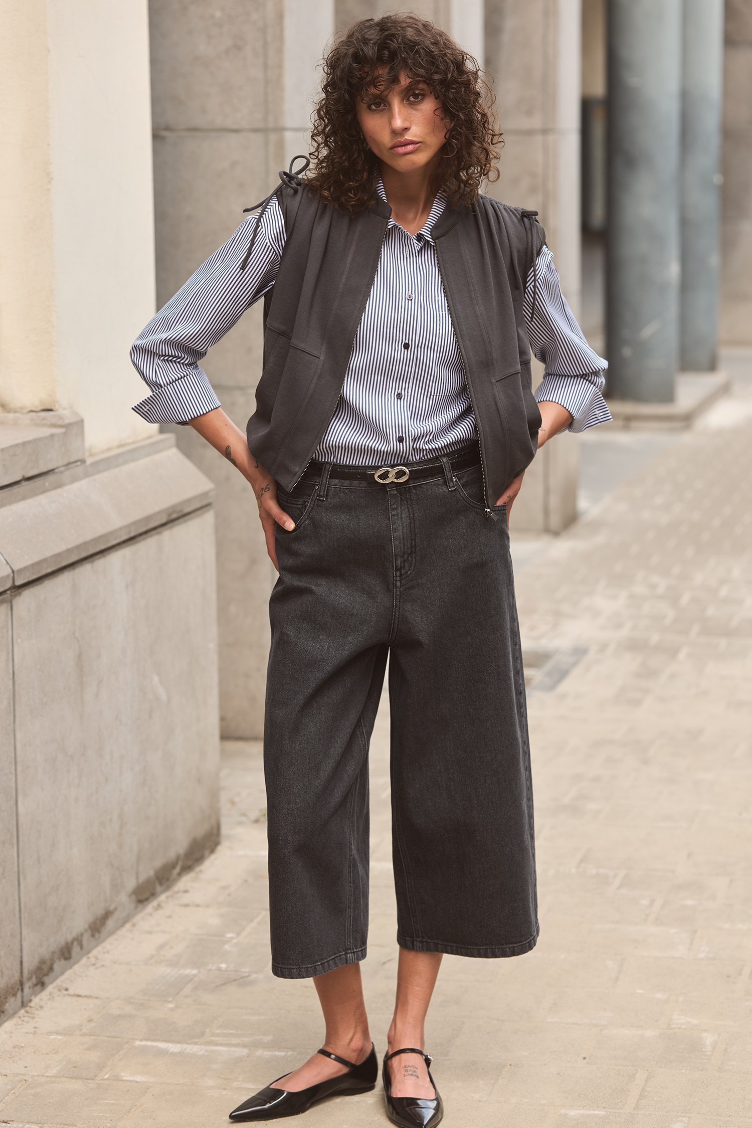 Extra foto 5 van Grijze jeans culotte  door Louise voor Dames