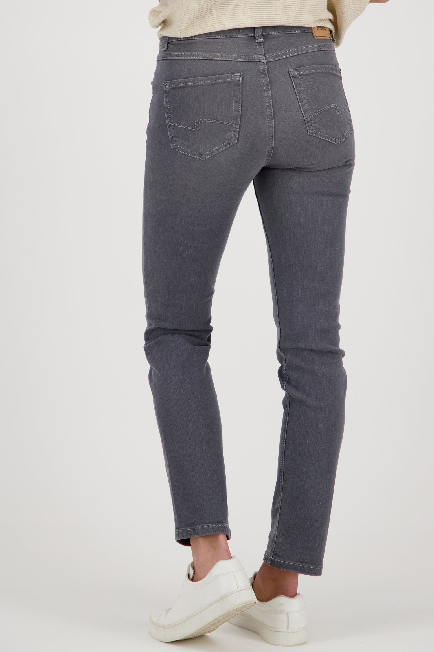 Achterkant van Grijze jeans - Slim fit  door Angels voor Dames