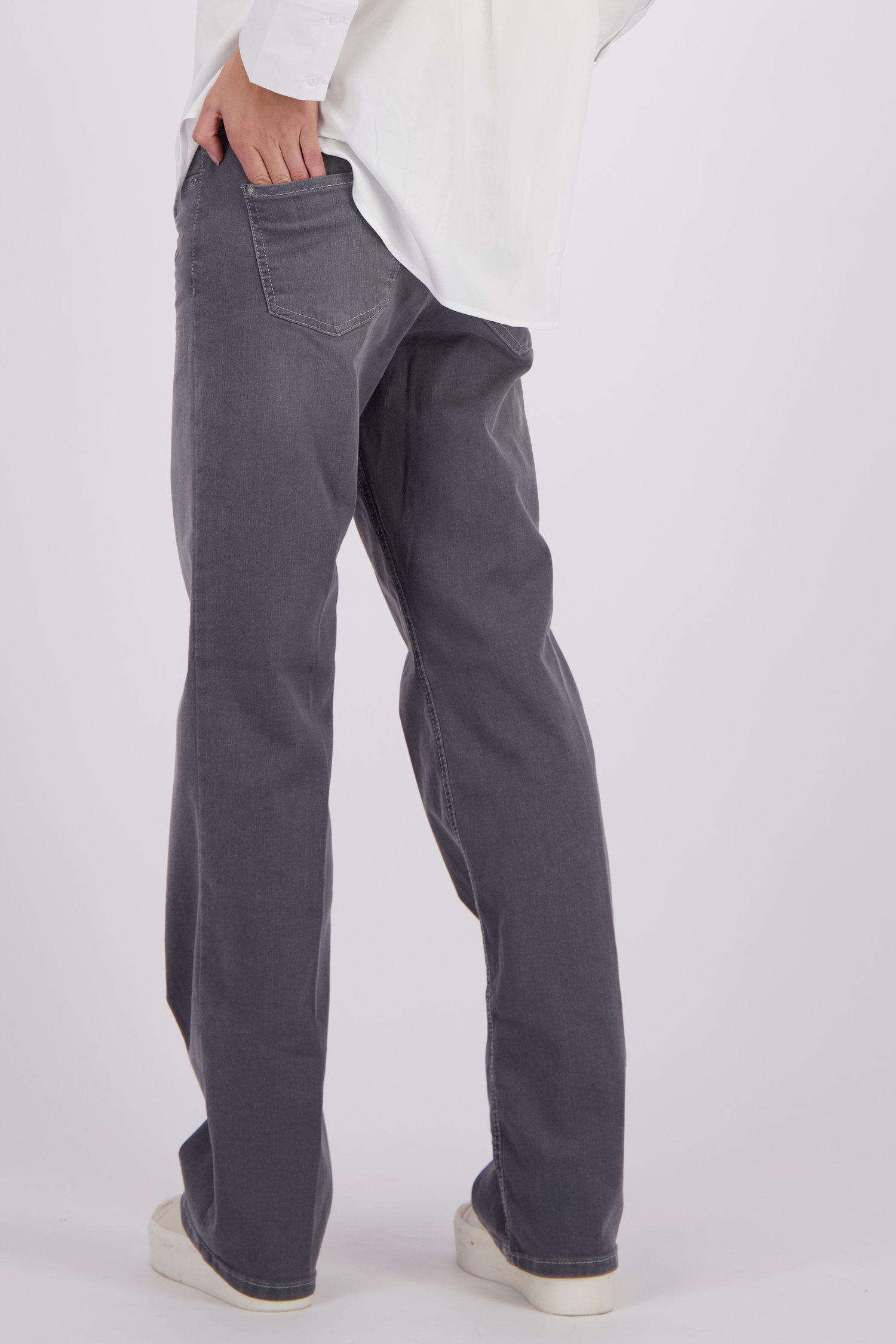 Achterkant van Grijze jeans - Wide leg fit door Angels voor Dames