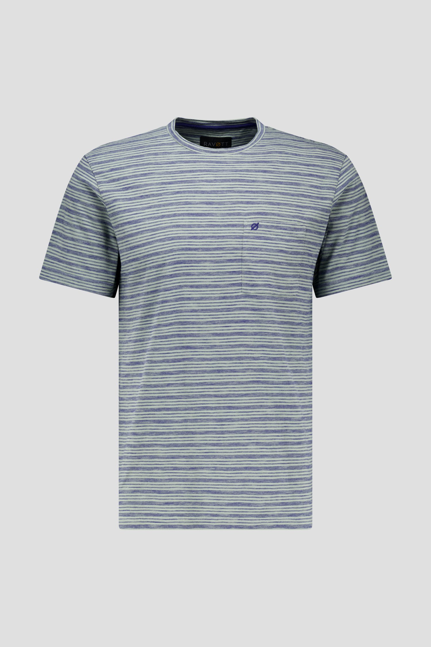 Groen gestreept T-shirt van Ravøtt voor Heren