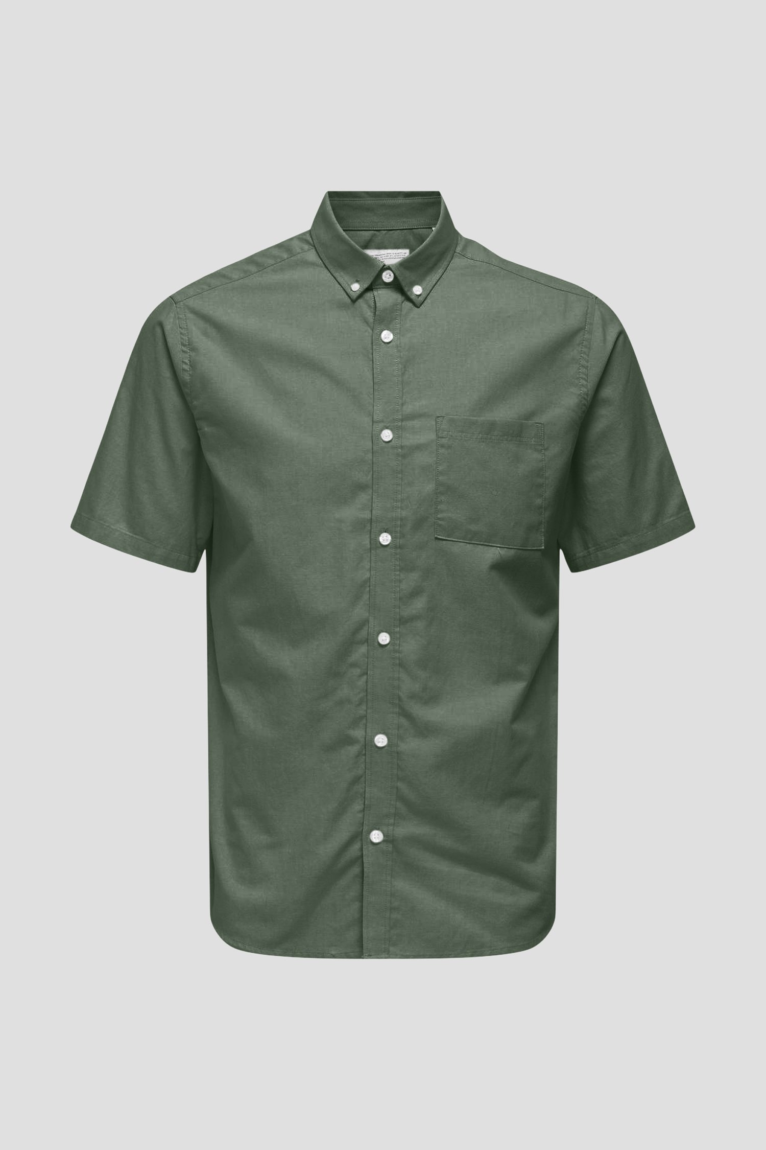 Groen hemd met korte mouwen - Slim fit van ONLY & SONS voor Heren