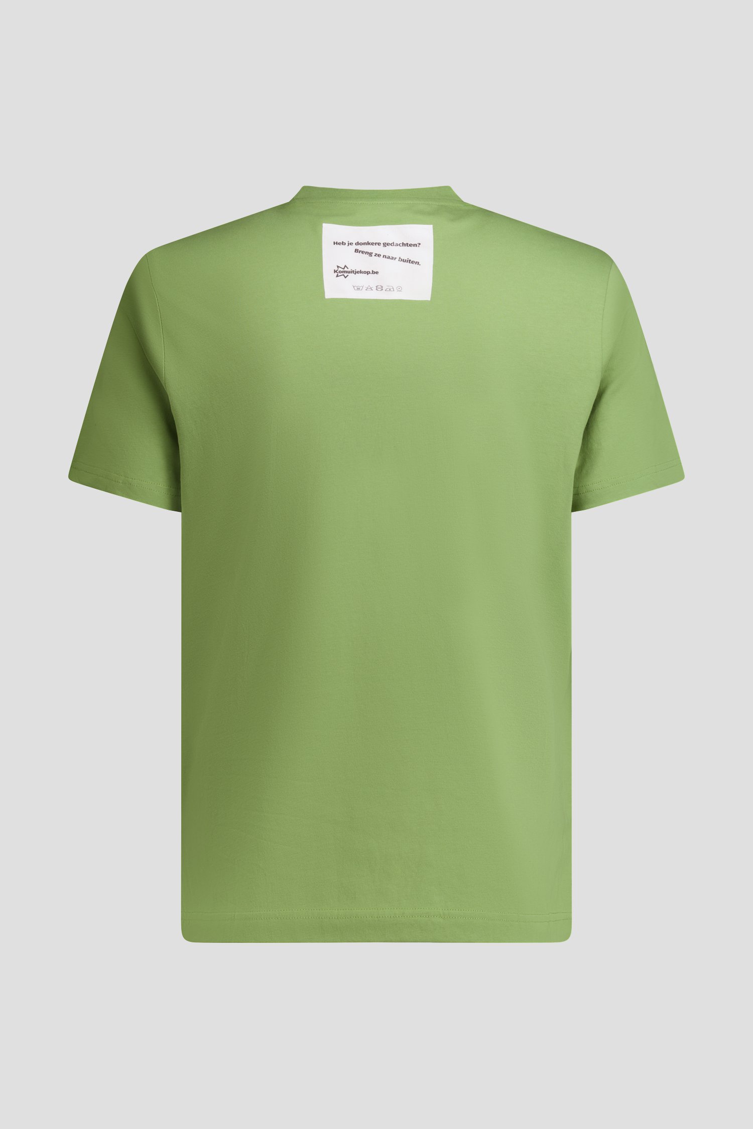 Productfoto 2 van Groen T-shirt – Kom Uit Je Kop door Liberty Island voor Heren