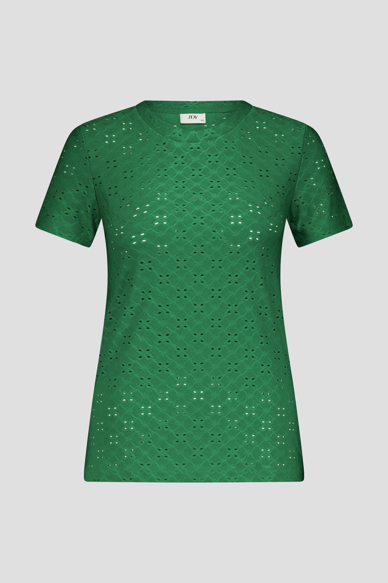 Groen T-shirt met broderie Anglaise van JDY voor Dames