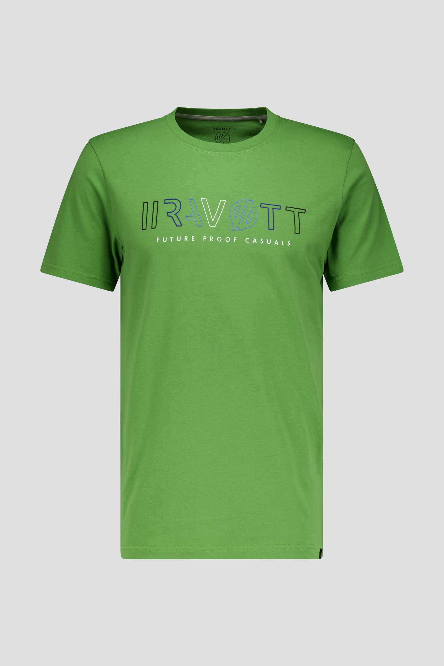 Groen T-shirt met opdruk van Ravøtt voor Heren