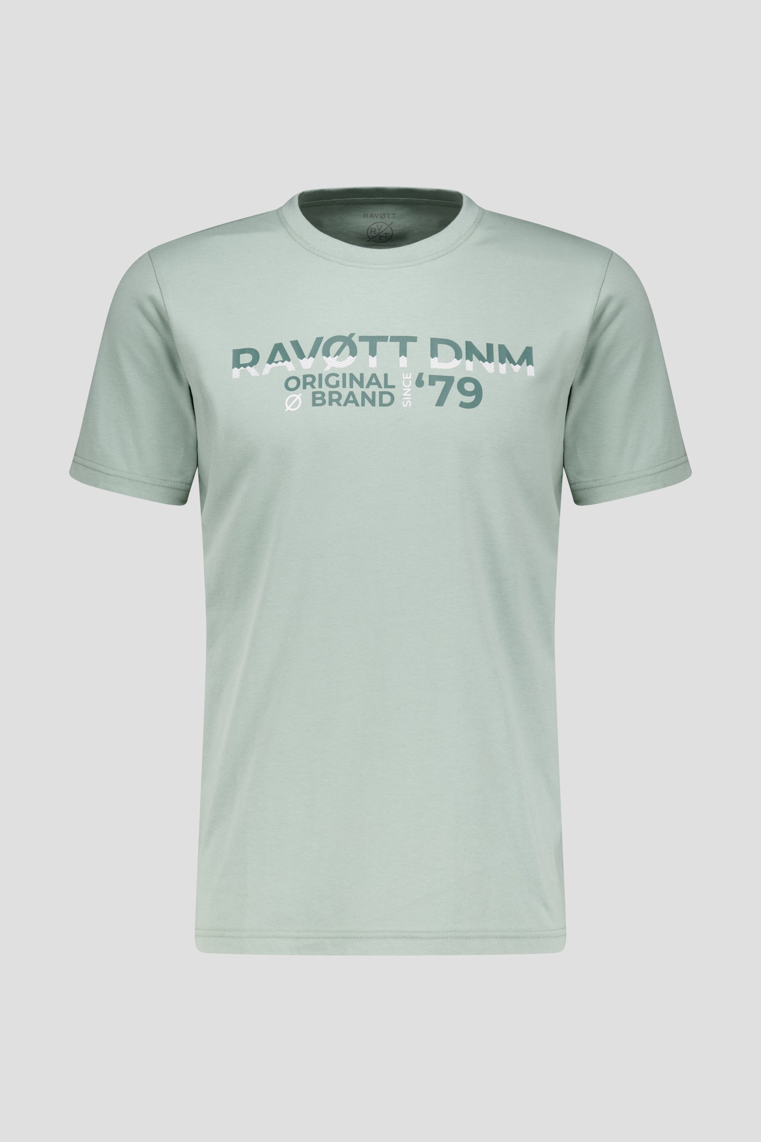 Groen T-shirt met opdruk van Ravøtt voor Heren