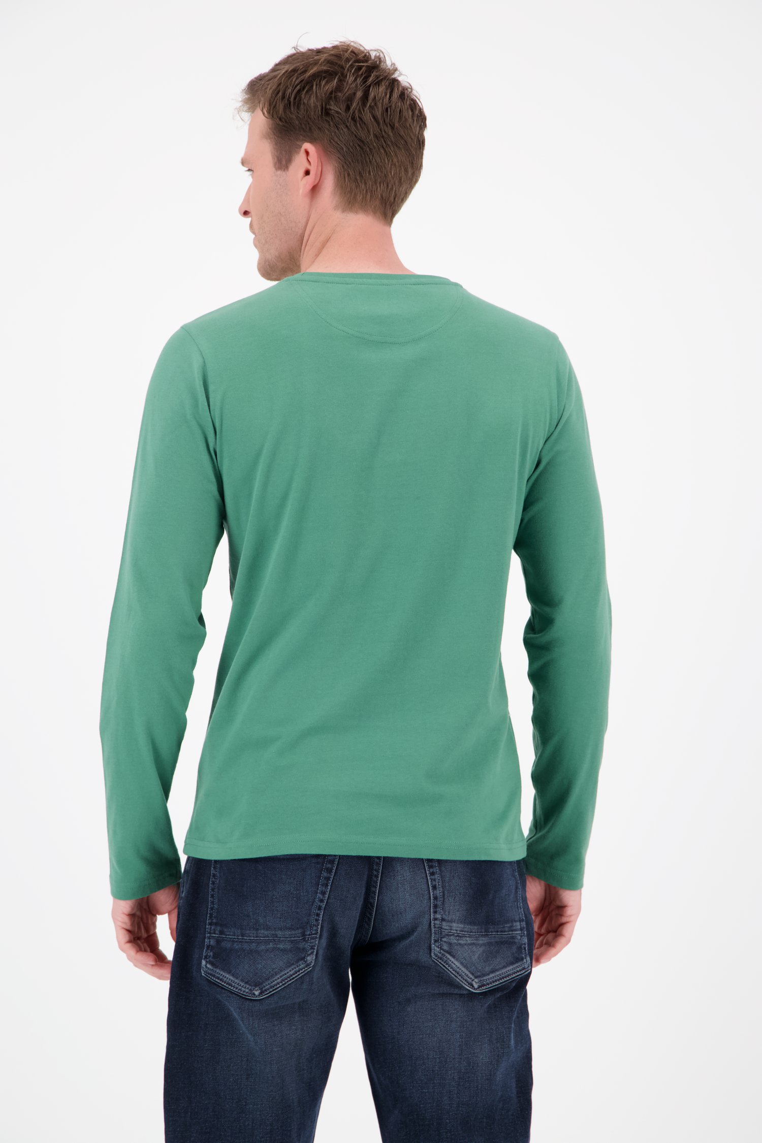 Groen T-shirt met print van Ravøtt voor Heren