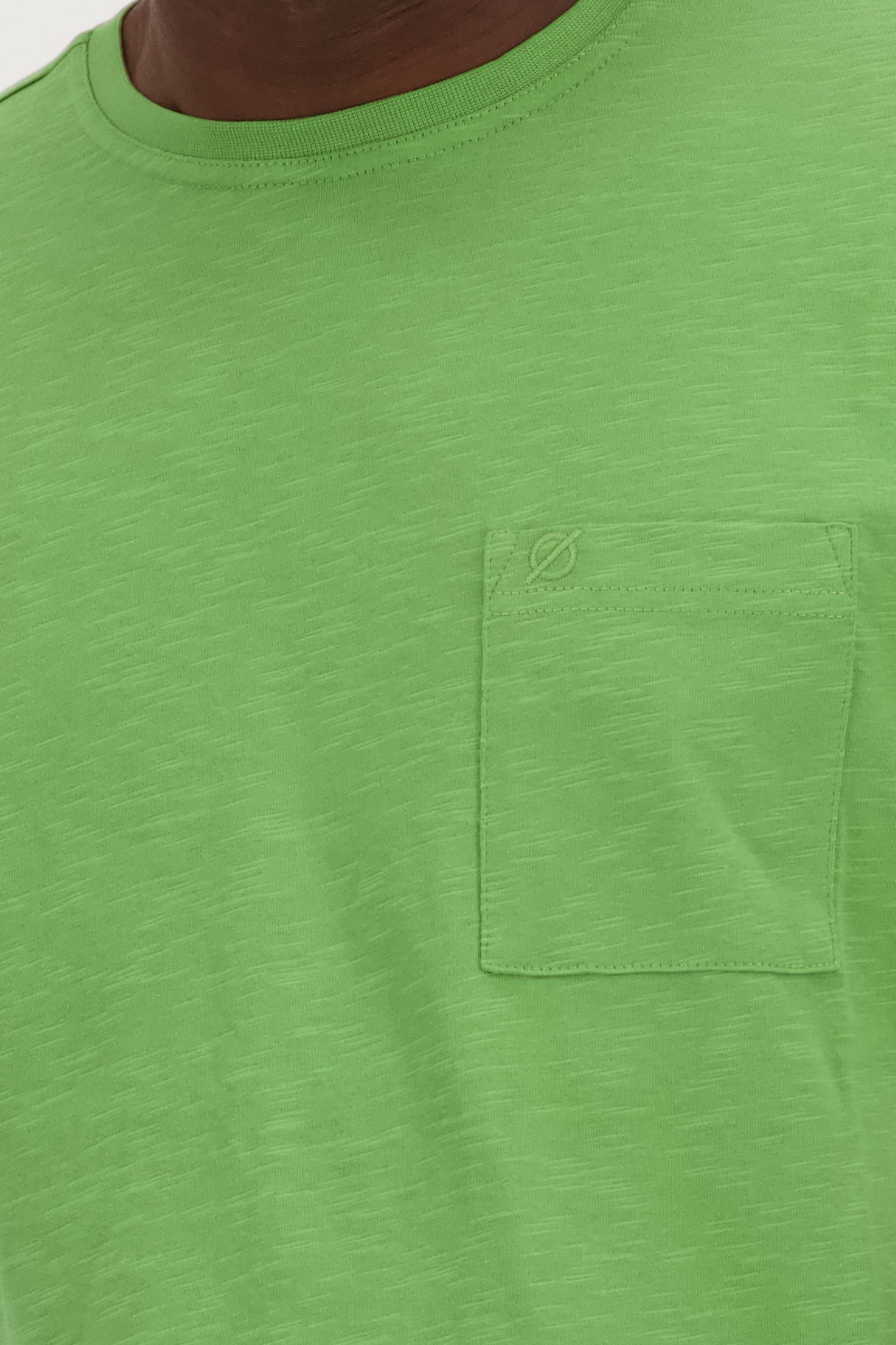 Groen T-shirt met ronde hals van Ravøtt voor Heren