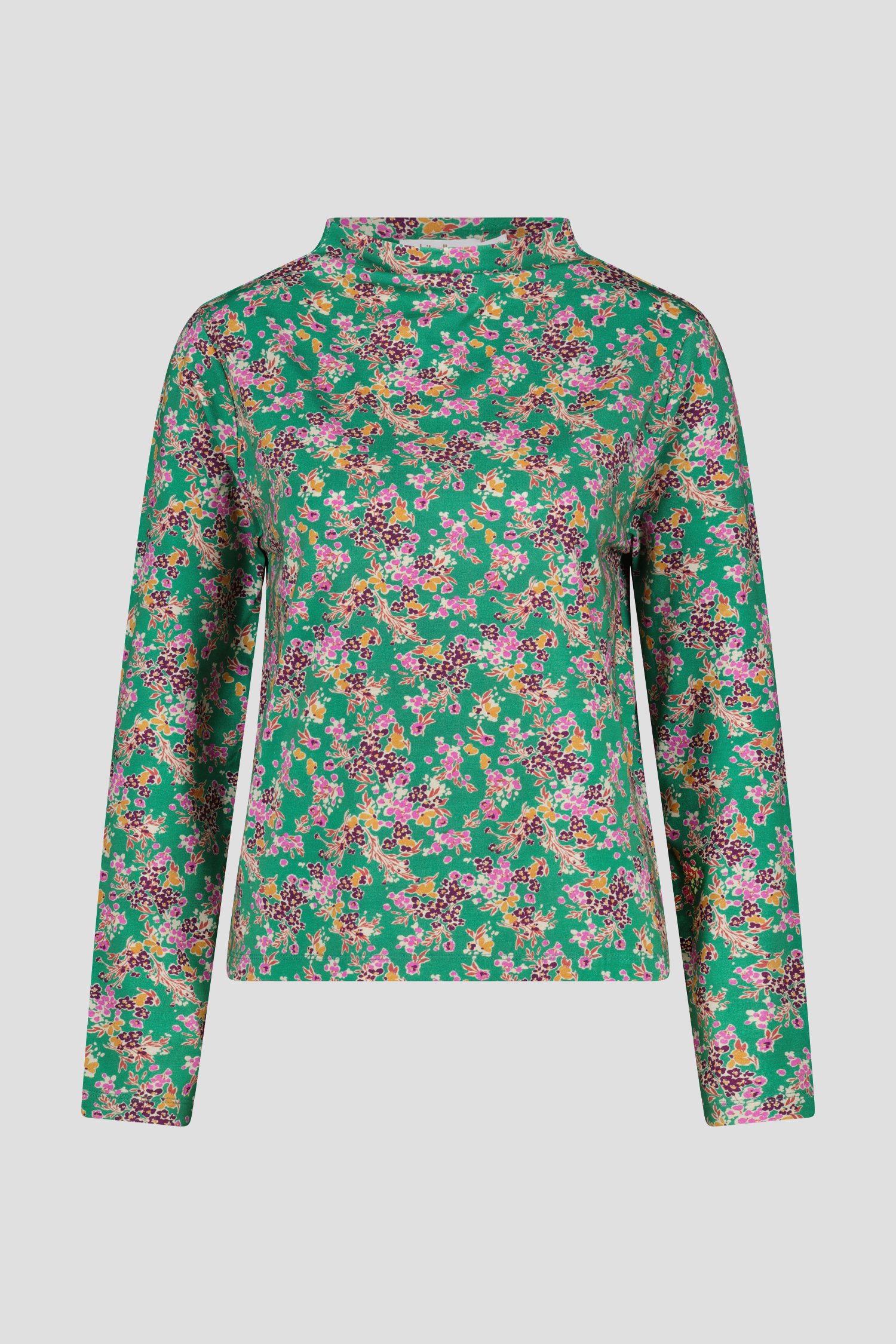 Groen T-shirt met roze bloemenprint van Libelle voor Dames