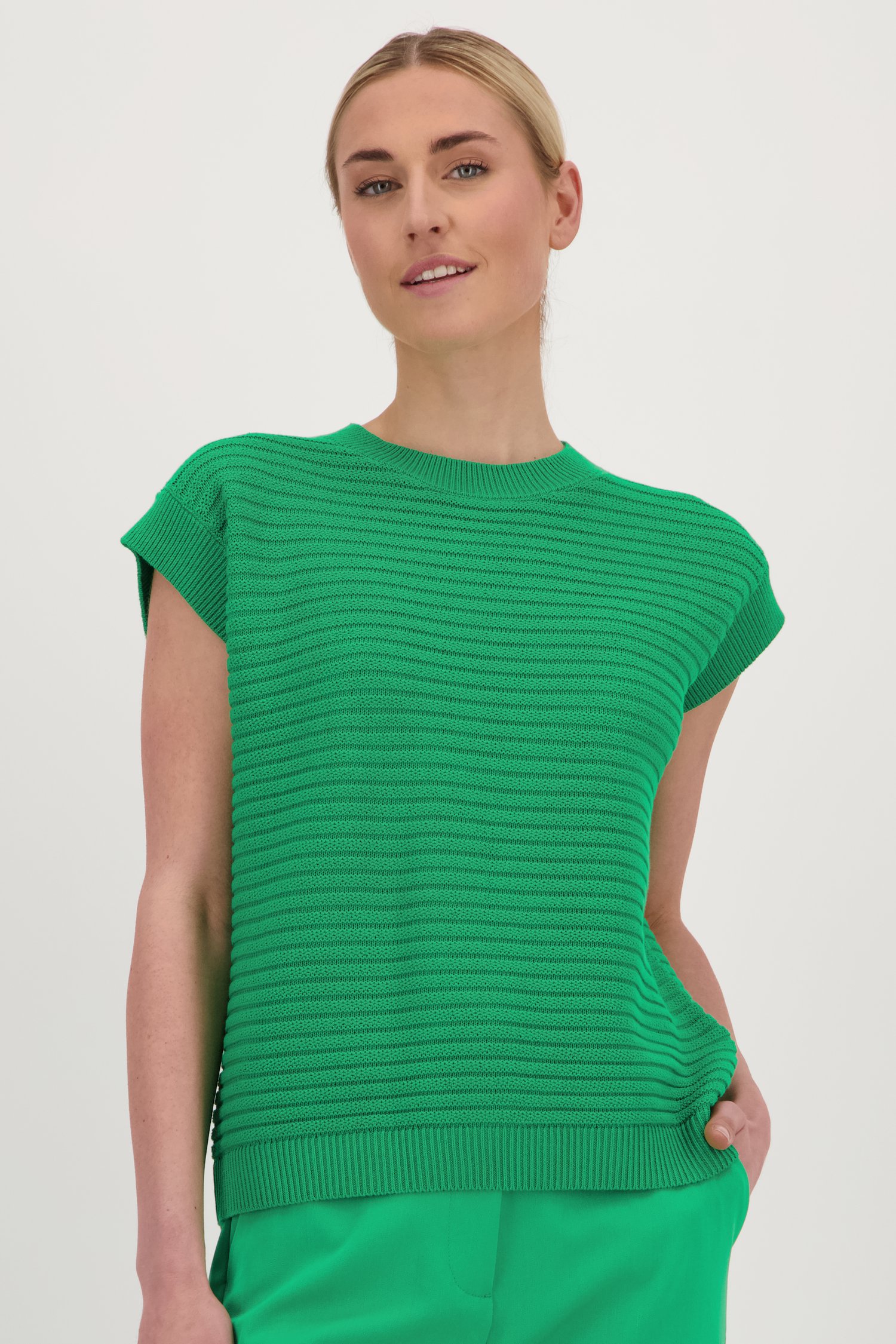 Groen tricot truitje zonder mouwen van Liberty Island voor Dames
