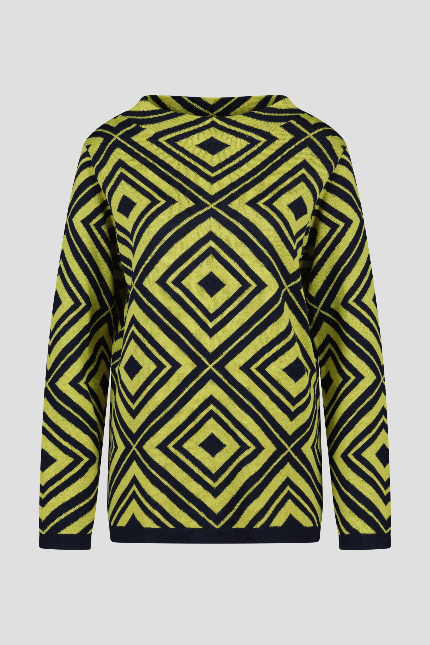 Groen truitje met navy grafische print van Signature voor Dames