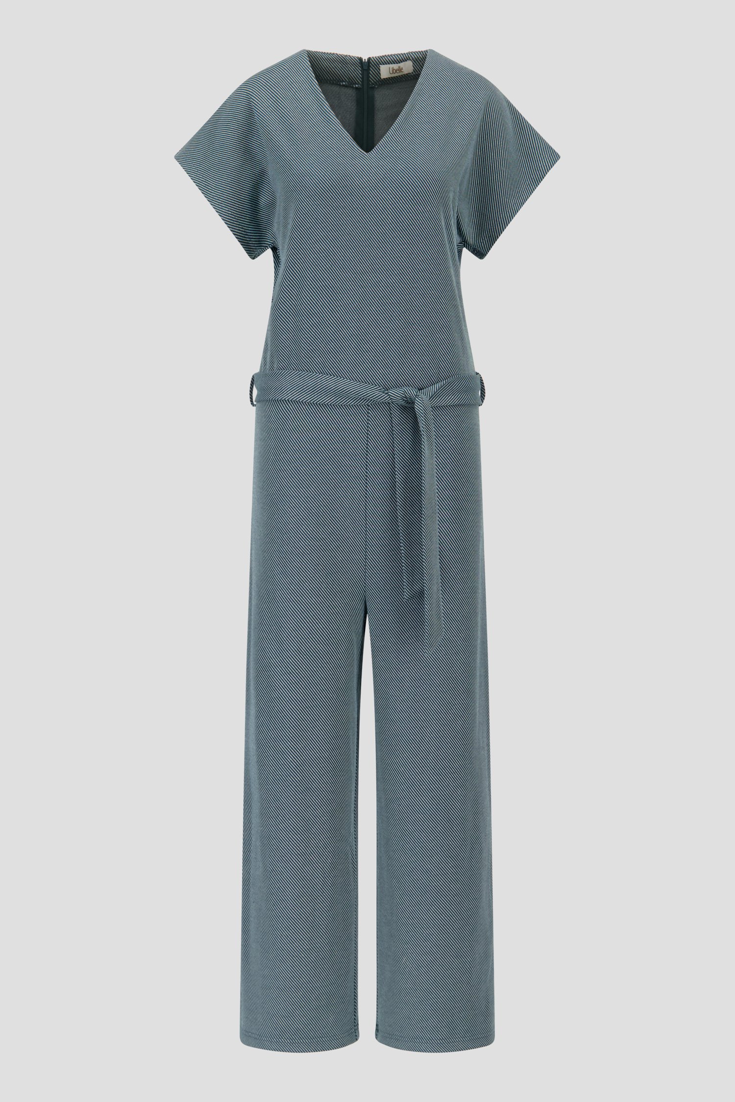 Productfoto 1 van Groen-wit gestreepte jumpsuit  door Libelle voor Dames