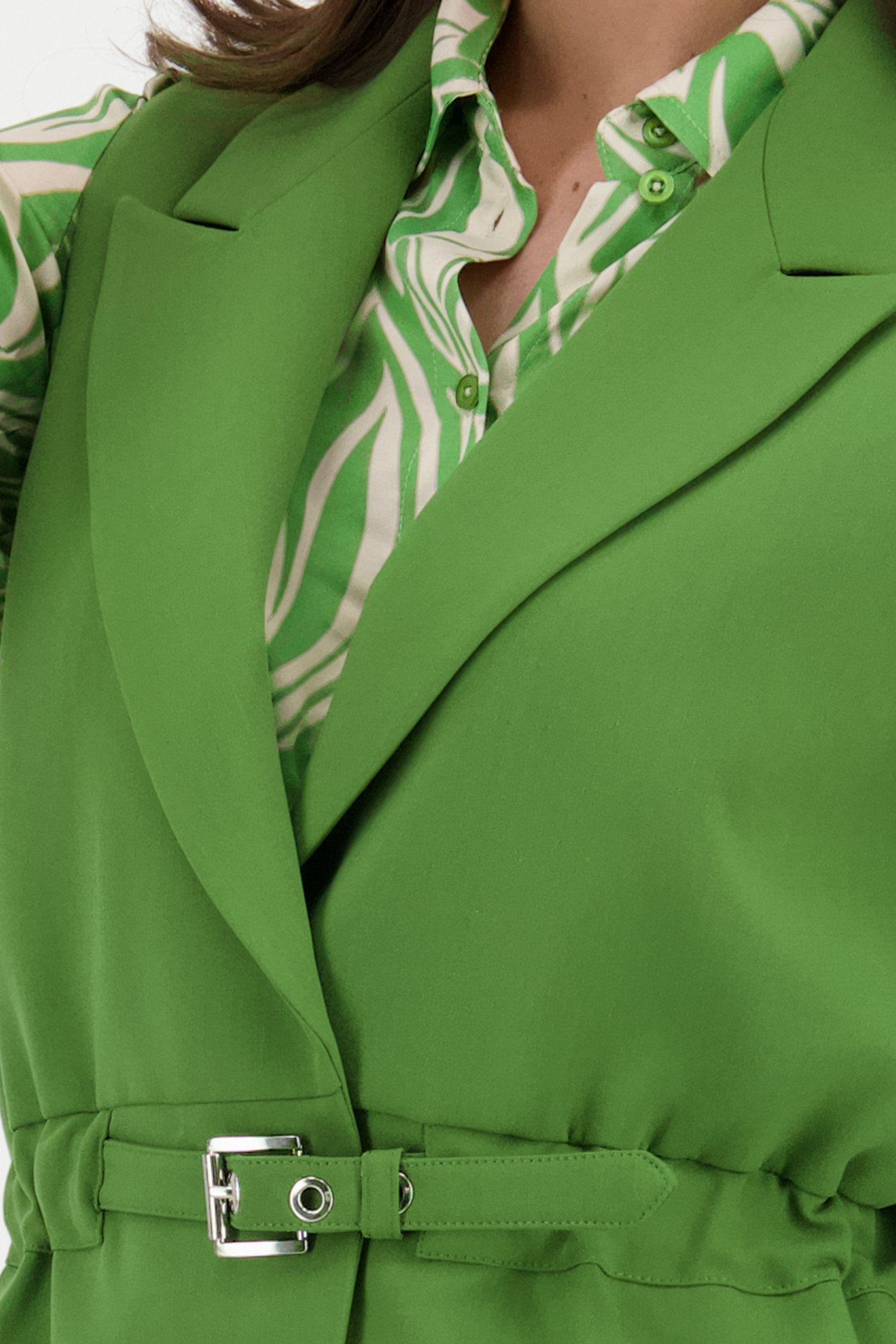 Groene blazer zonder mouwen van More & More voor Dames