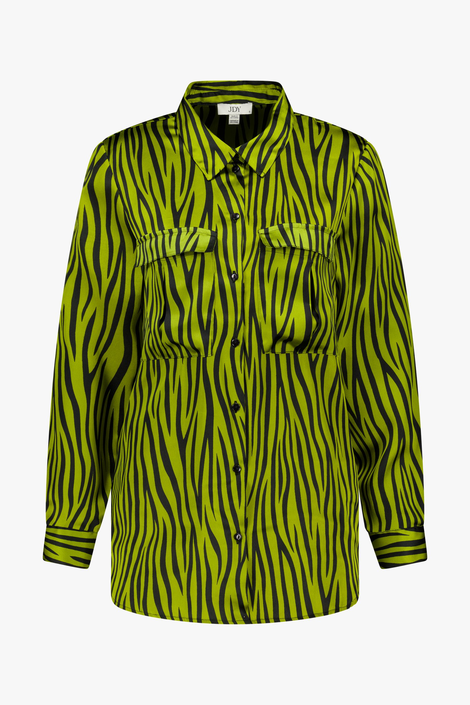 Groene blouse met animal print - zijdelook van JDY voor Dames