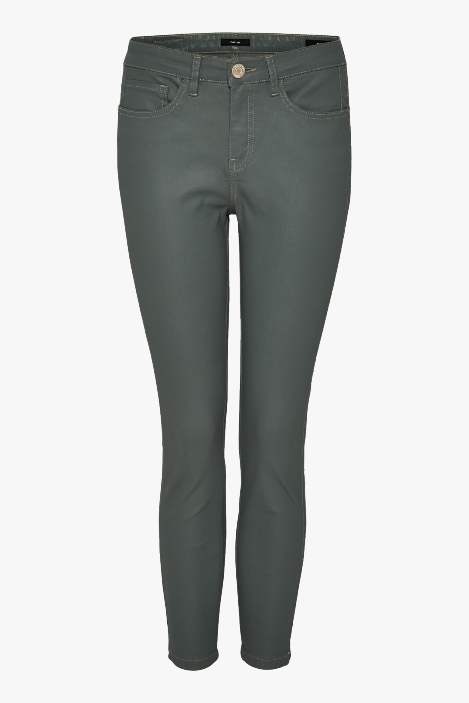 Groene coated jeans - slim fit van Opus voor Dames