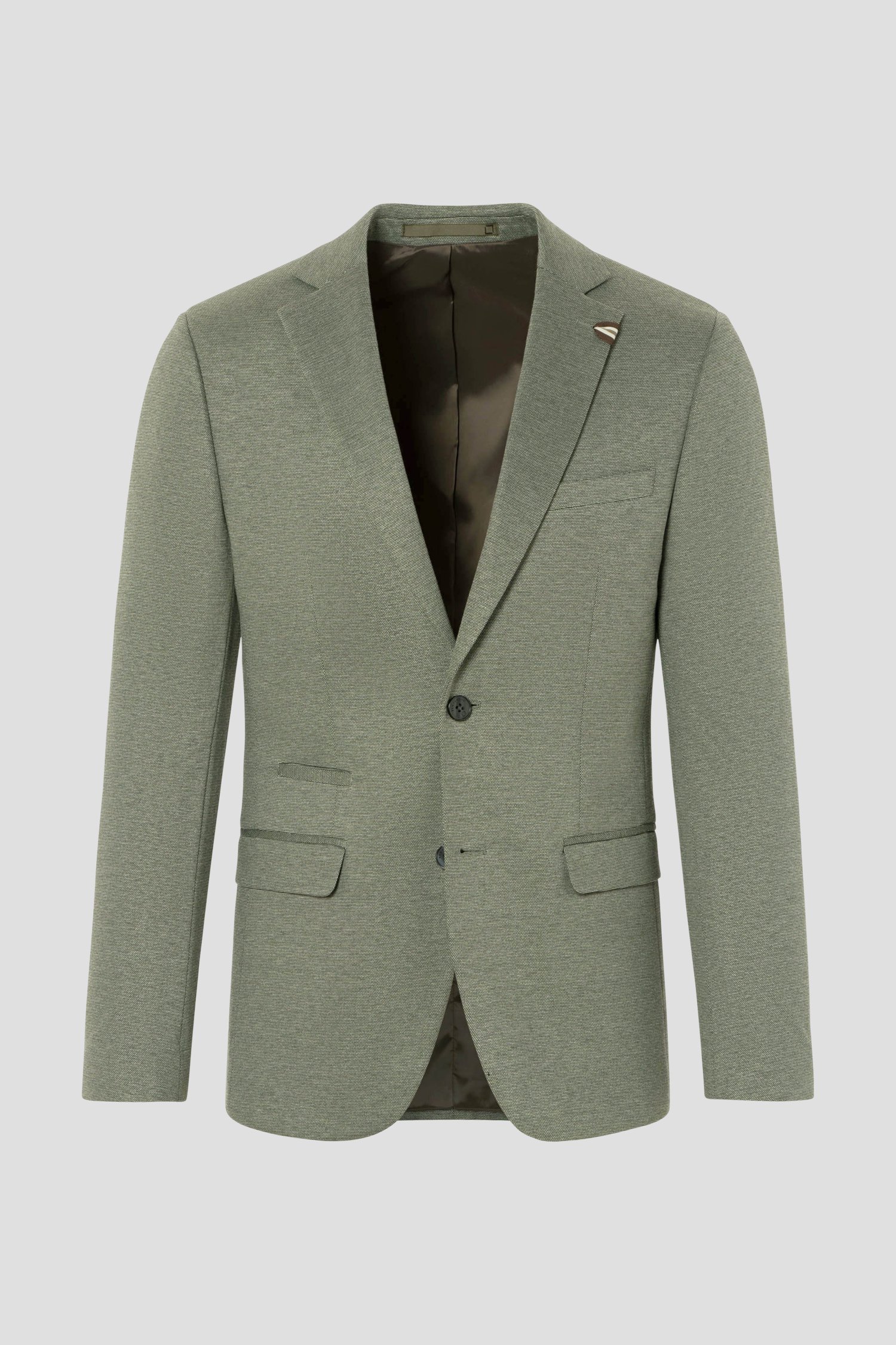 Productfoto 1 van Groene gemêleerde kostuumvest door Benvenuto voor Heren