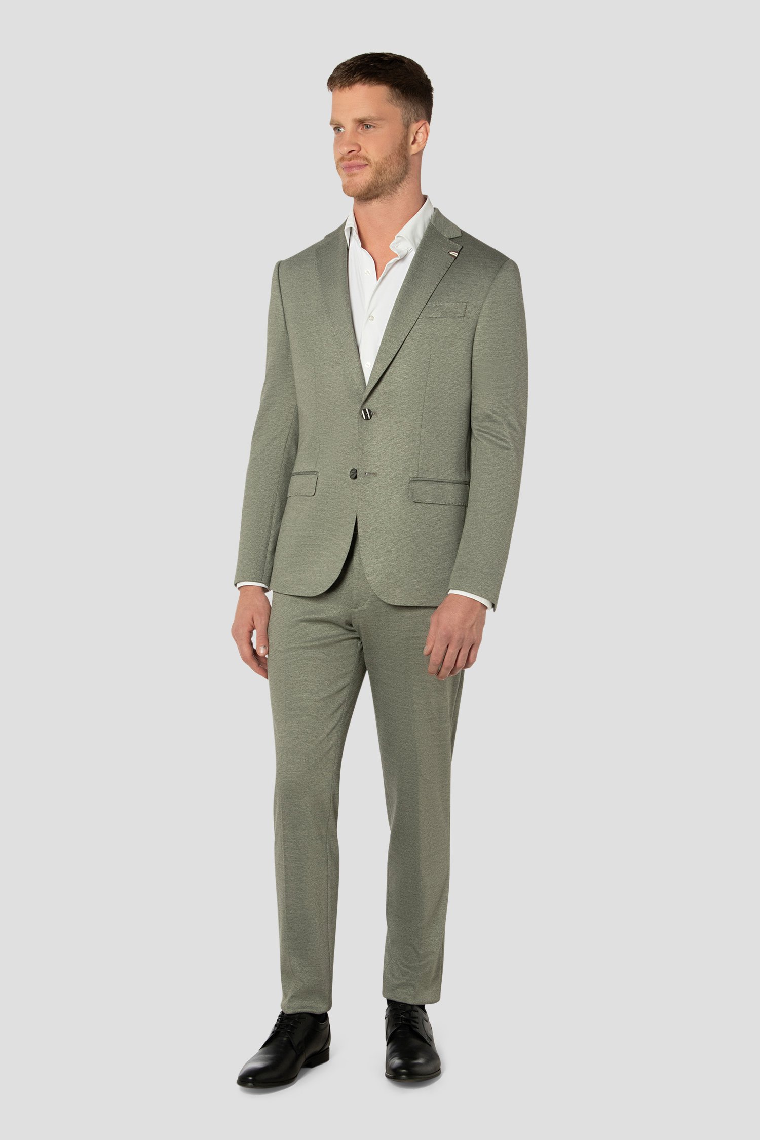 Productfoto 2 van Groene gemêleerde kostuumvest door Benvenuto voor Heren