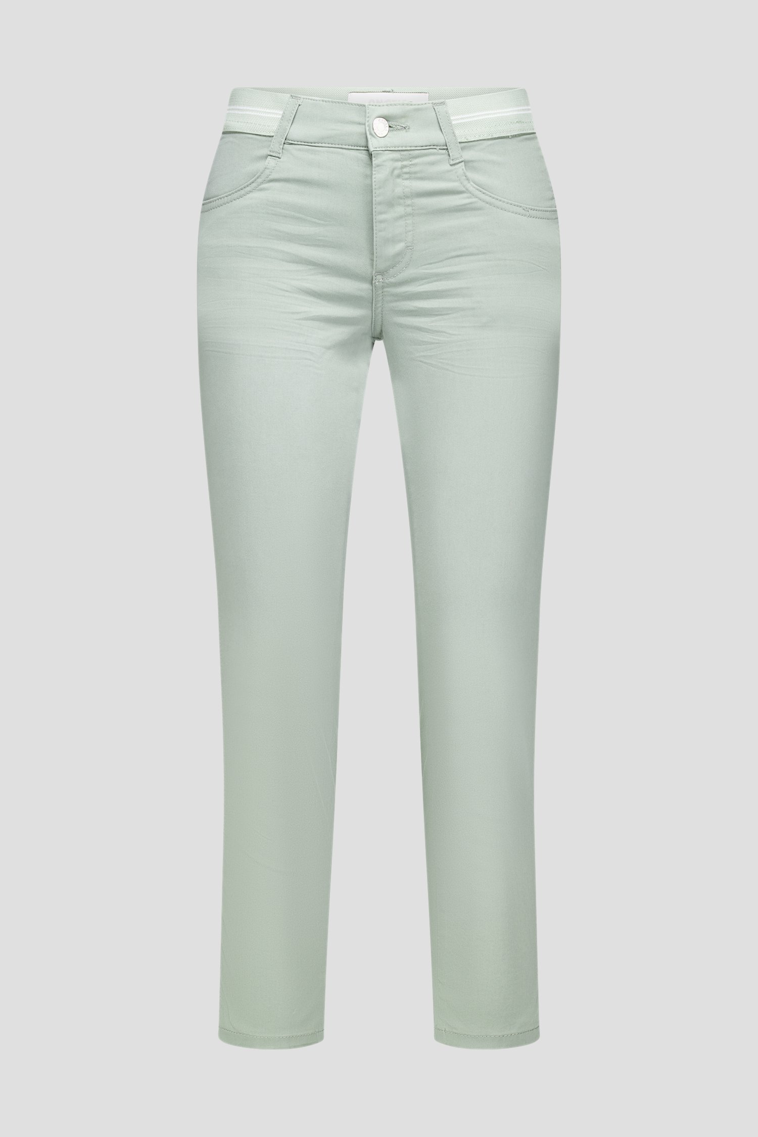 Groene jeans met elastische taille - 7/8 lengte van Angels voor Dames