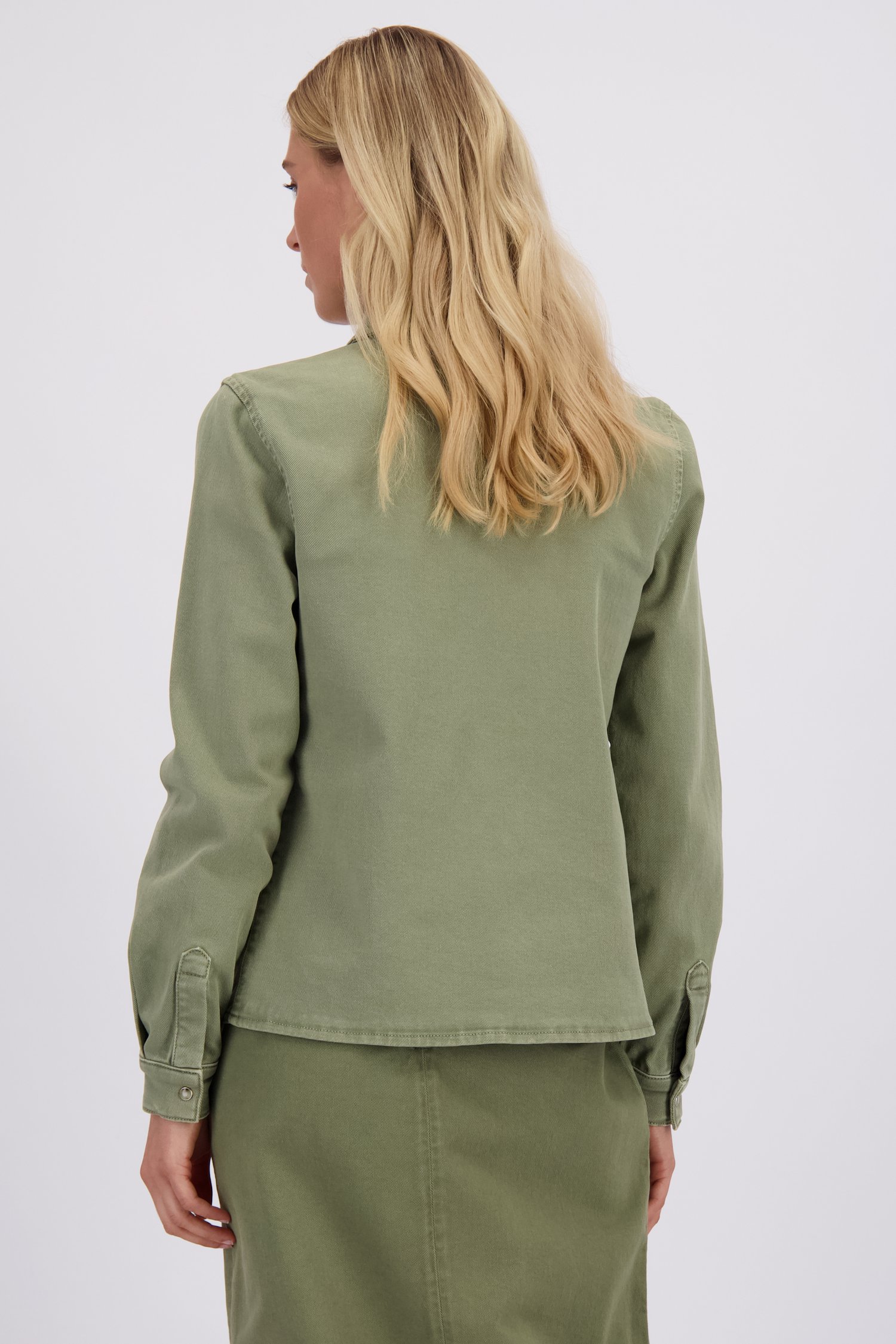 Achterkant van Groene jeansvest door Liberty Island Denim voor Dames