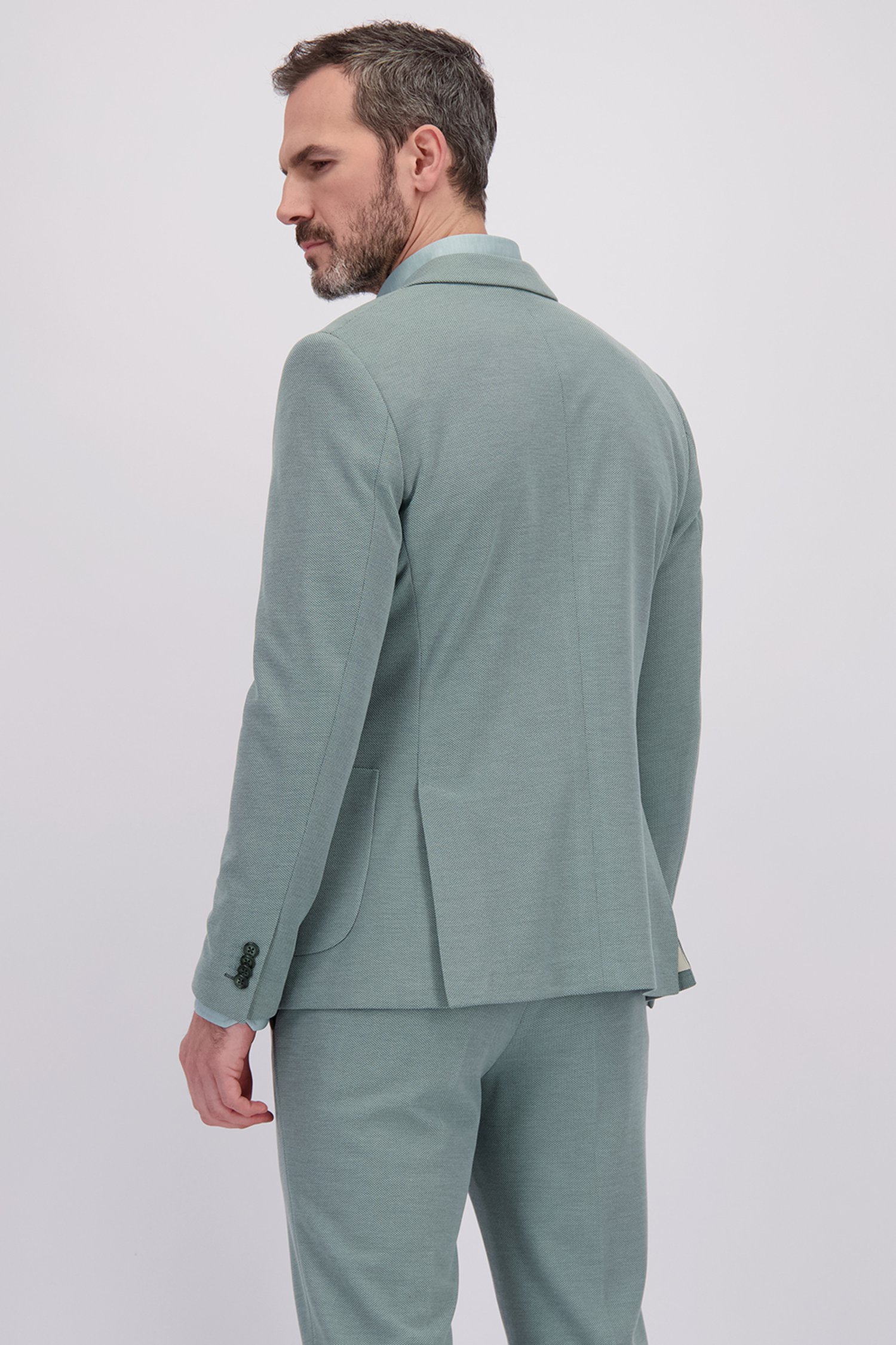 Achterkant van Groene kostuumvest - Slim fit door Dansaert Black voor Heren