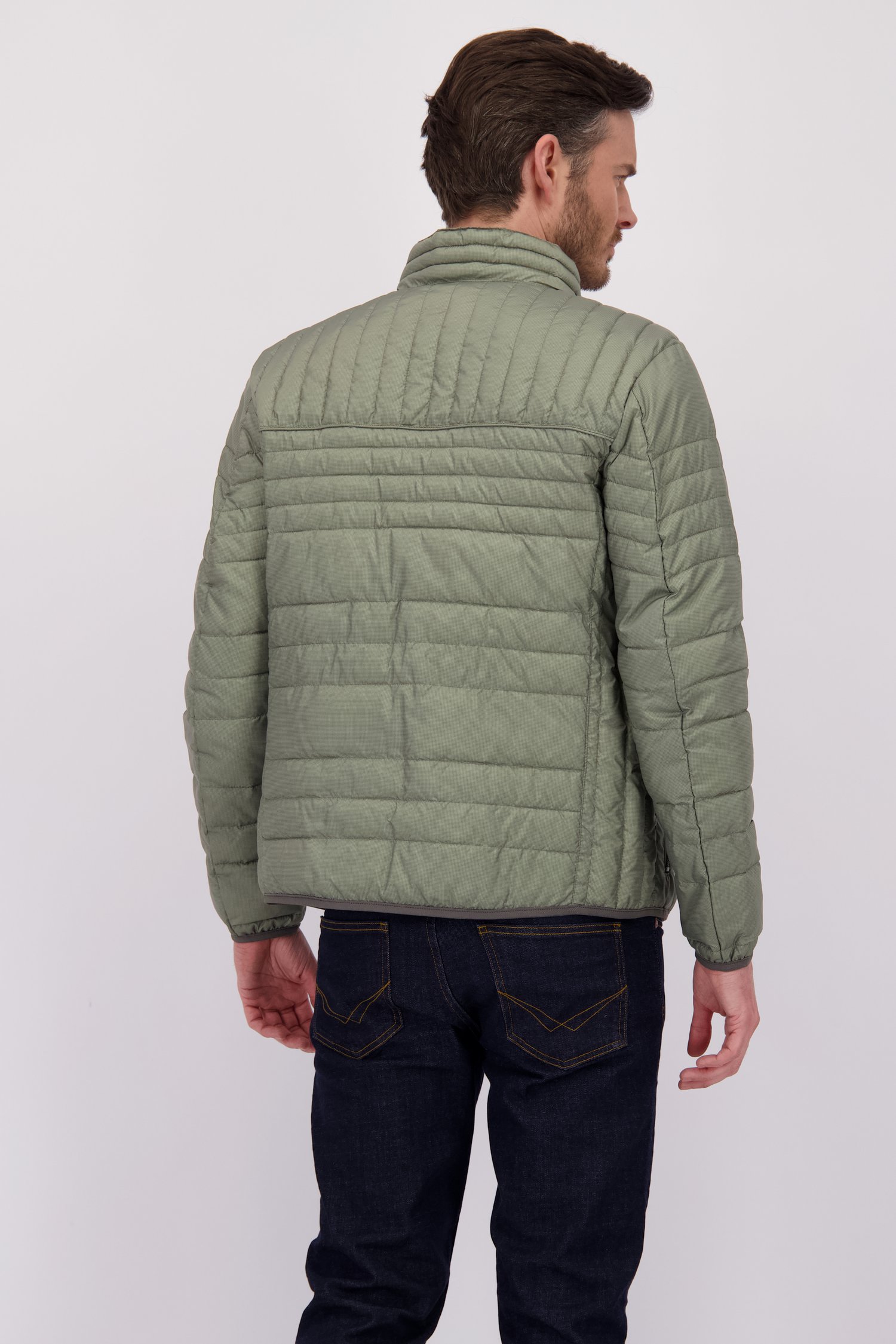 Achterkant van Groene licht gewatteerde jas door Gate One voor Heren