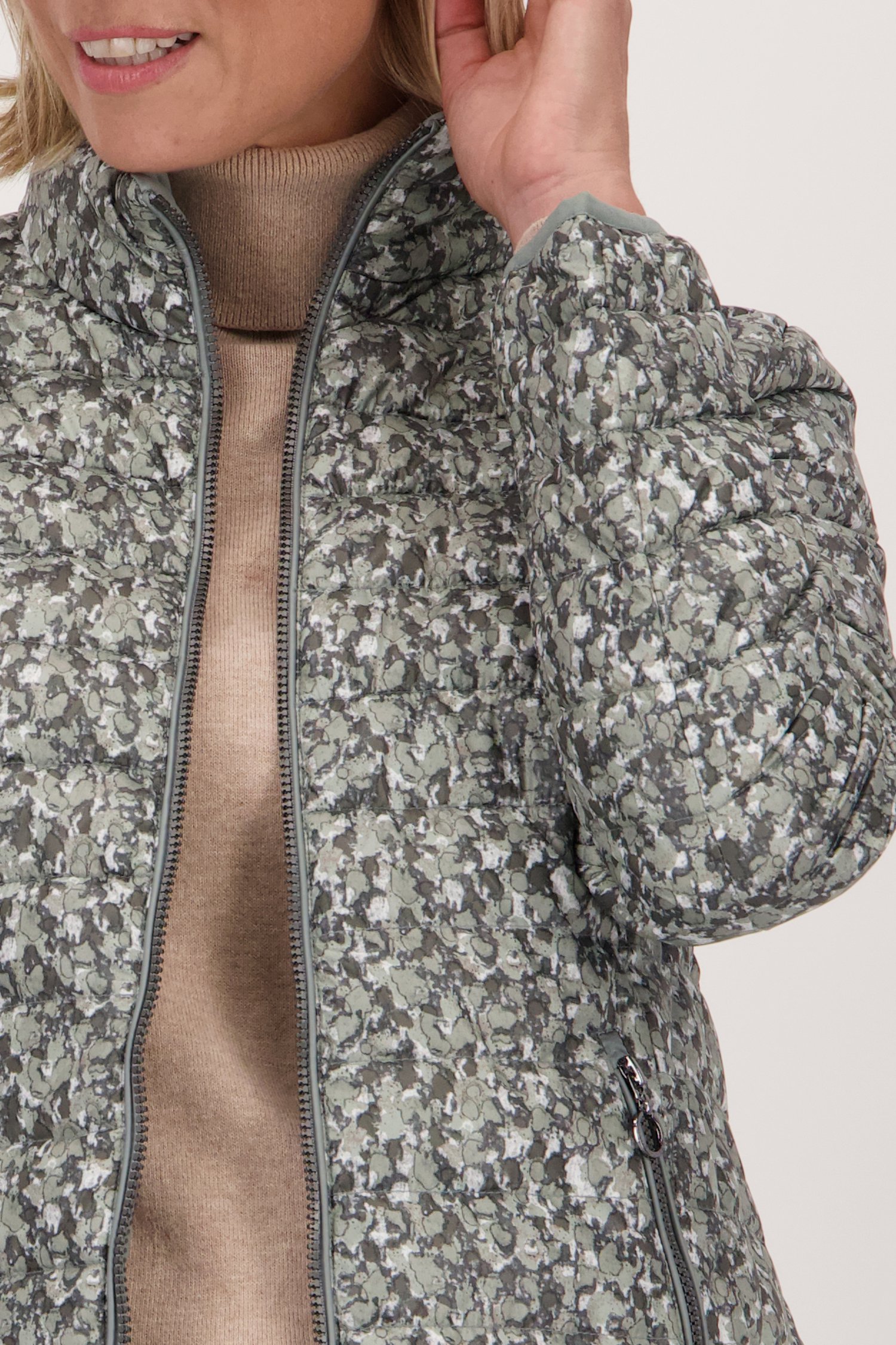 Extra foto 1 van Groene licht gewatteerde jas - omkeerbaar door Barbara Lebek voor Dames