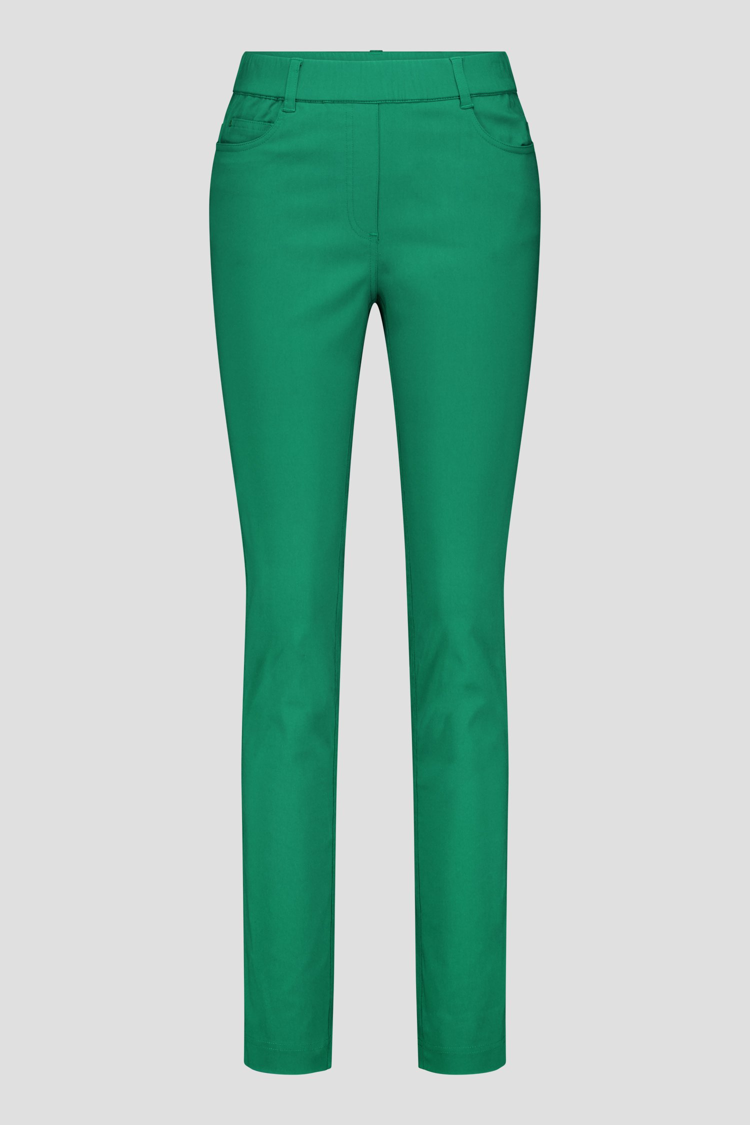 Groene stretchbroek met elastische taille van Claude Arielle voor Dames