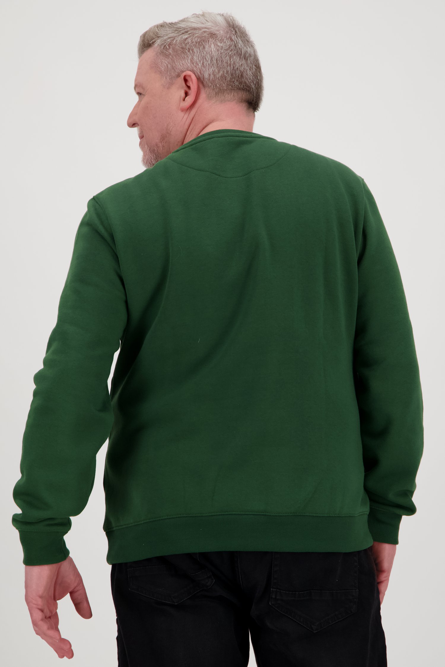 Groene sweater met ronde hals van Jefferson voor Heren