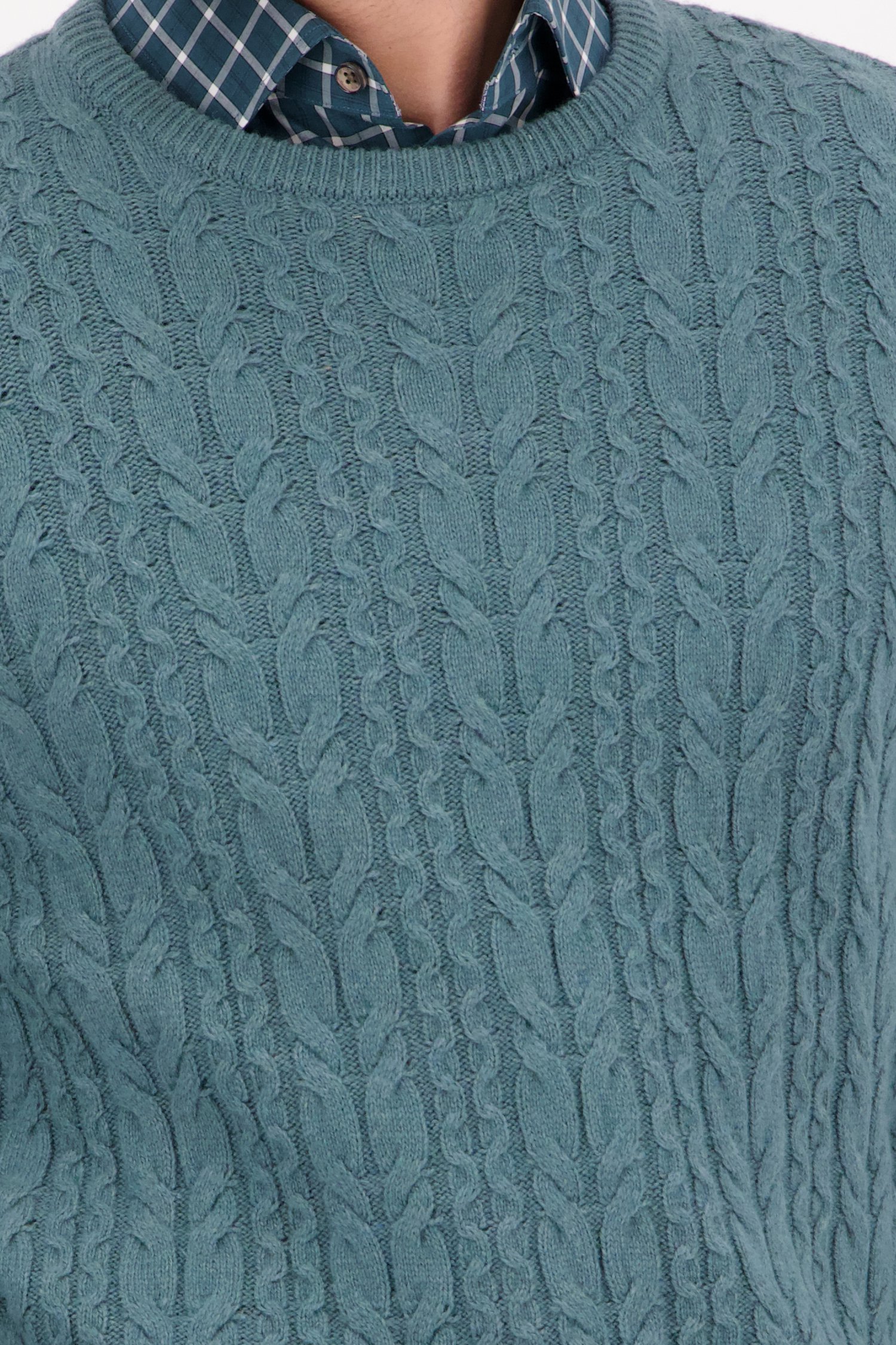 Groene trui in structuurbrei van Upper East voor Heren