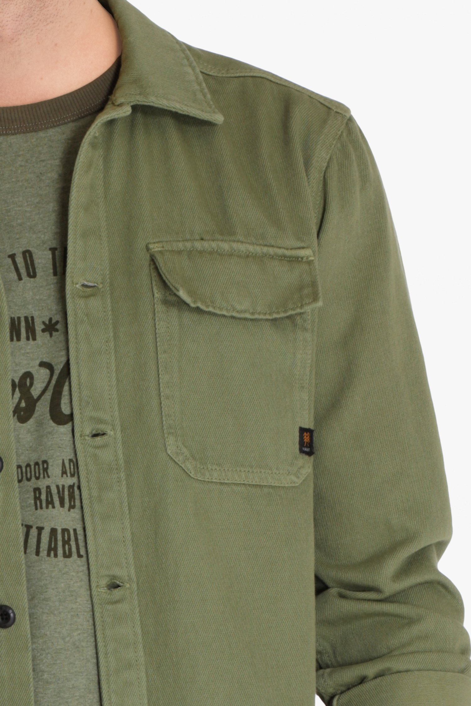 Groene vest/overhemd - regular fit van Ravøtt voor Heren