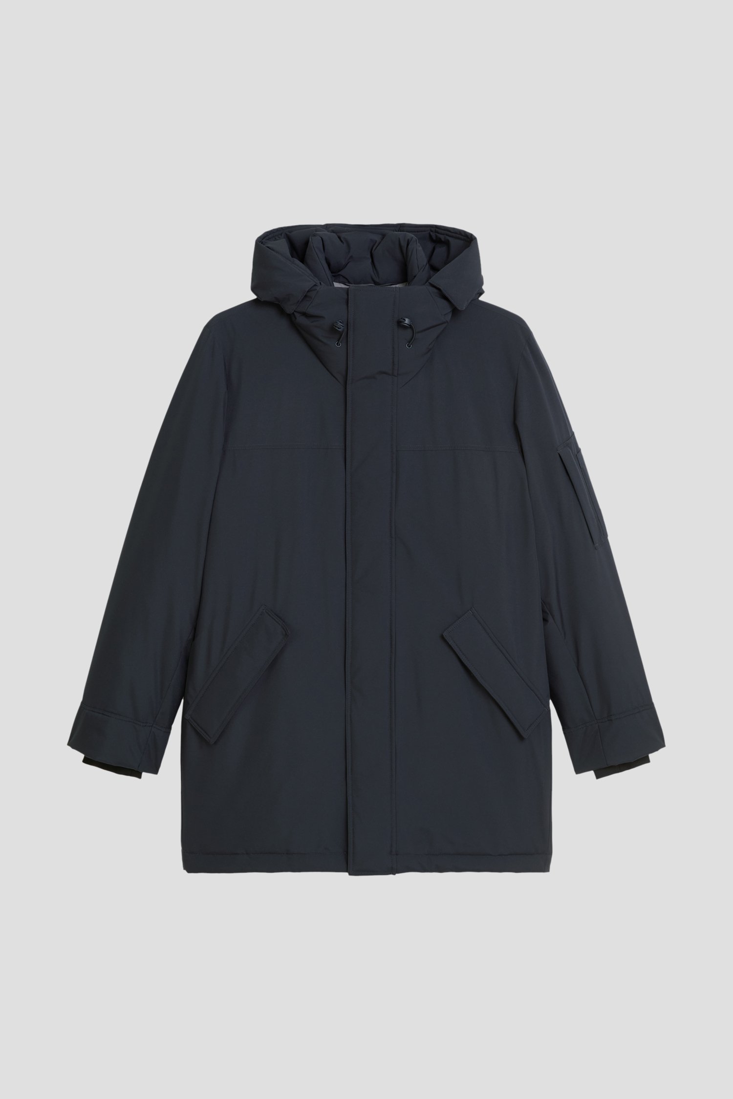 Productfoto 1 van Halflange blauwe jas door Marc O'Polo voor Heren