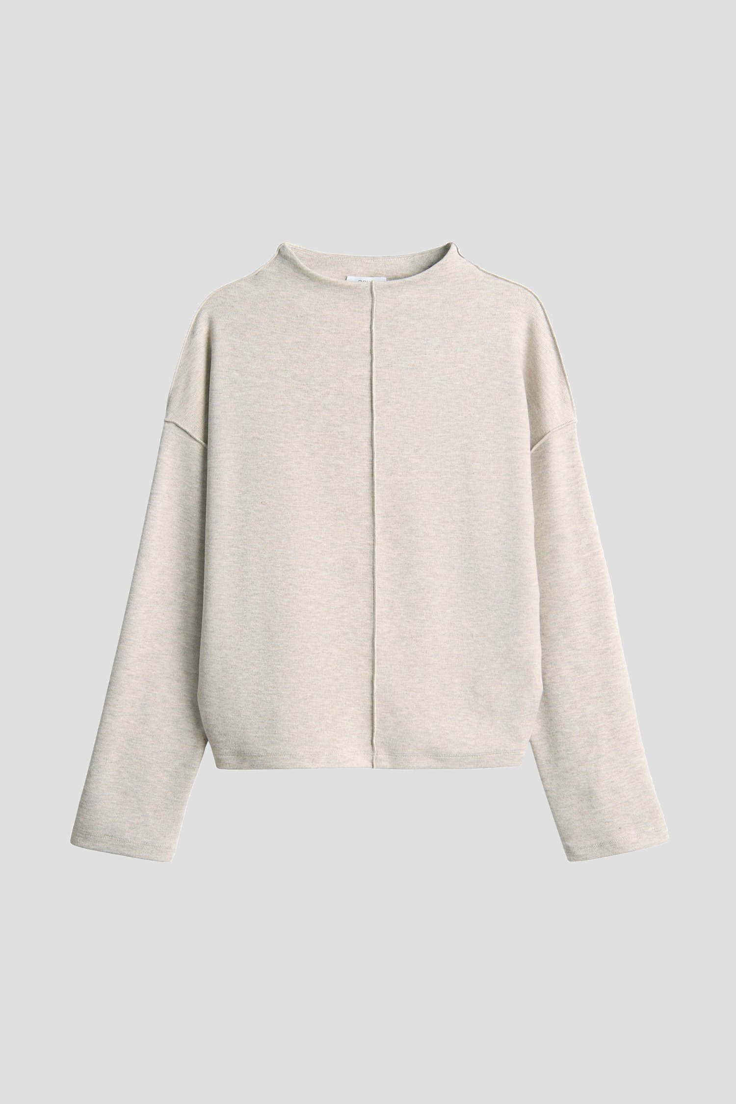 Photo produit 1 de Haut beige à manches longues avec col montant de Opus pour Femmes