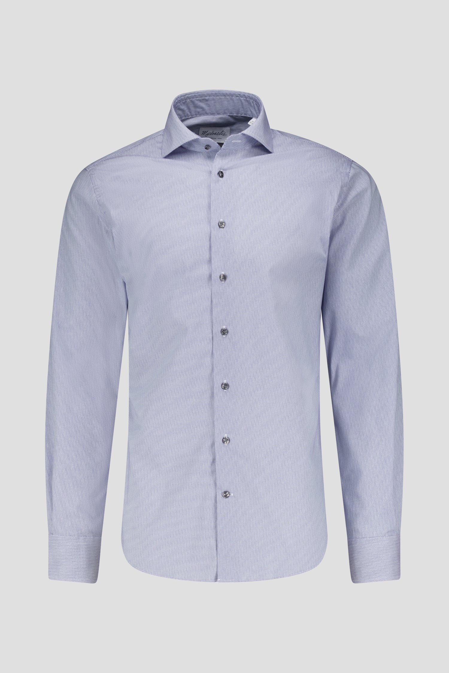 Productfoto 3 van Hemd met fijne blauwe print - Slim fit door Michaelis voor Heren