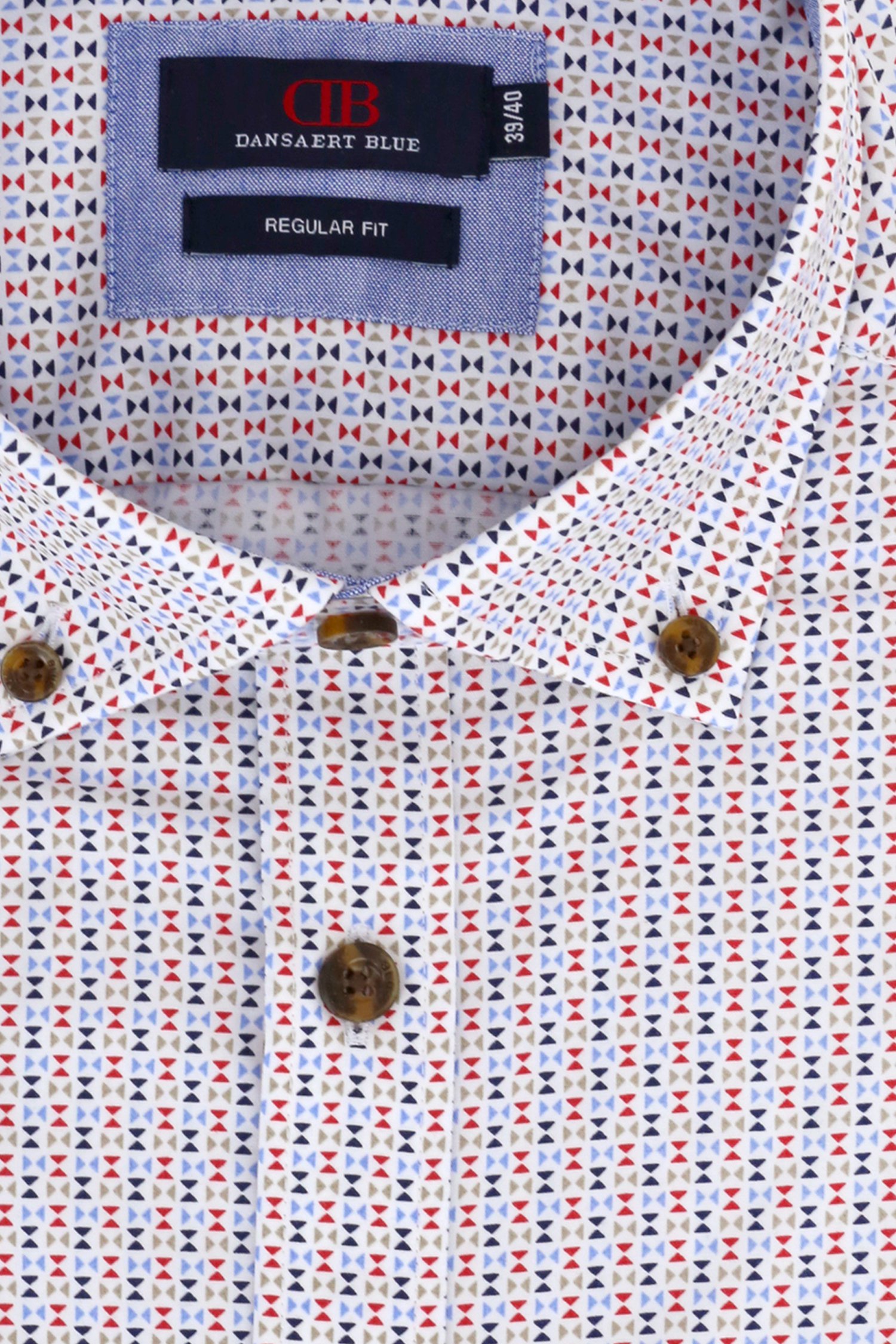 Productfoto 2 van Hemd met fijne kleurrijke print - Regular fit  door Dansaert Blue voor Heren