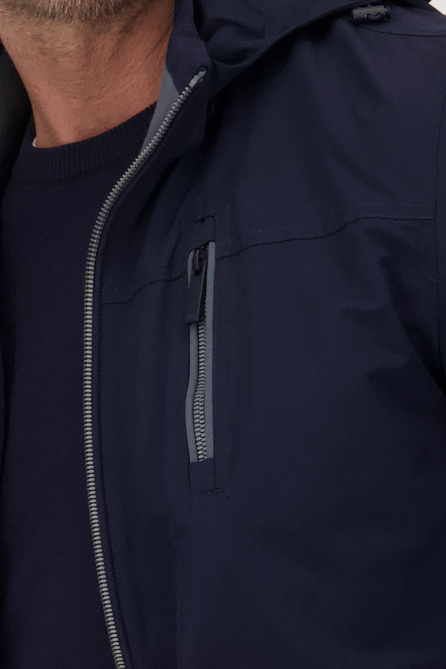 Imperméable bleu foncé avec capuche de Dansaert Blue pour Hommes